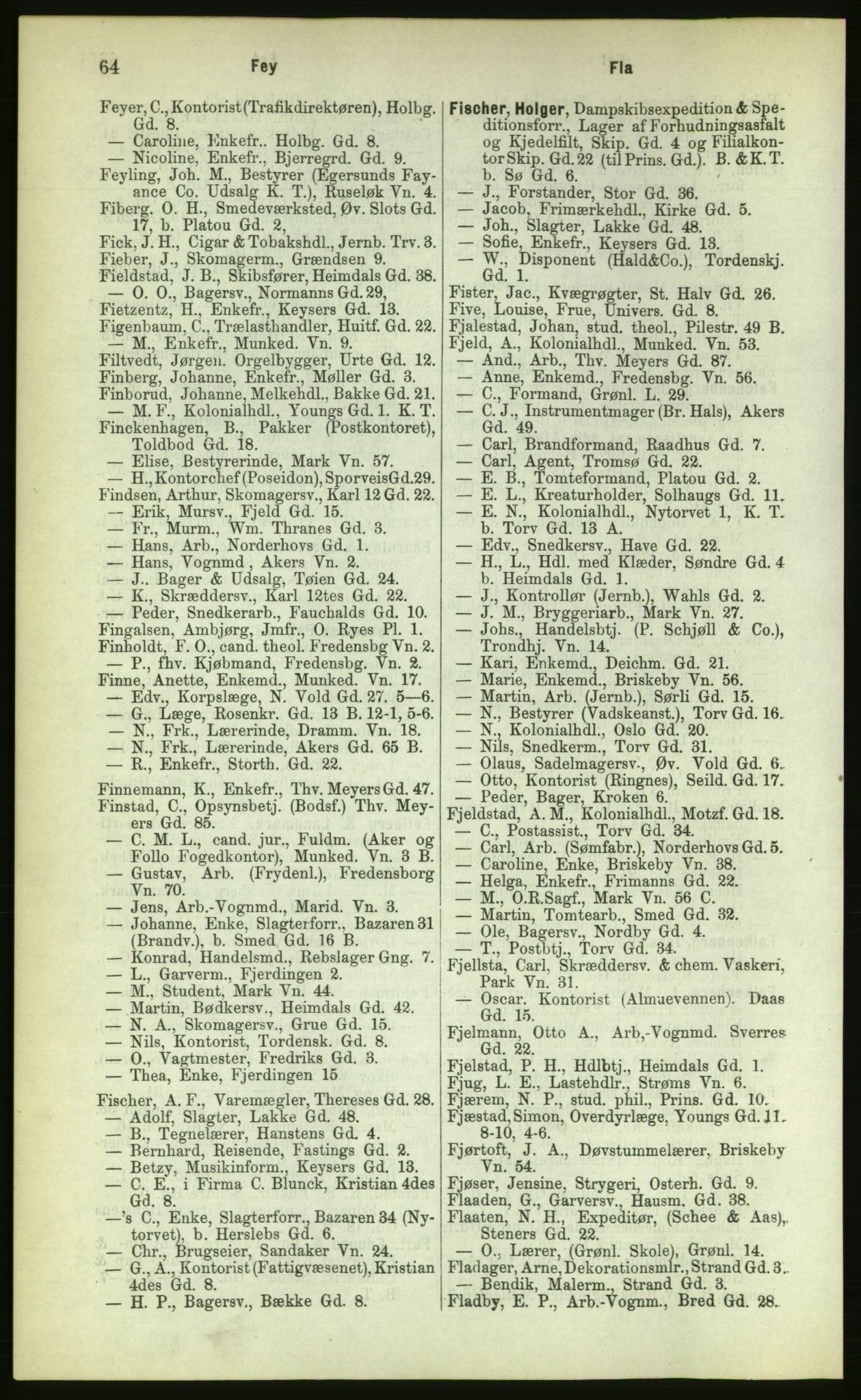 Kristiania/Oslo adressebok, PUBL/-, 1883, p. 64