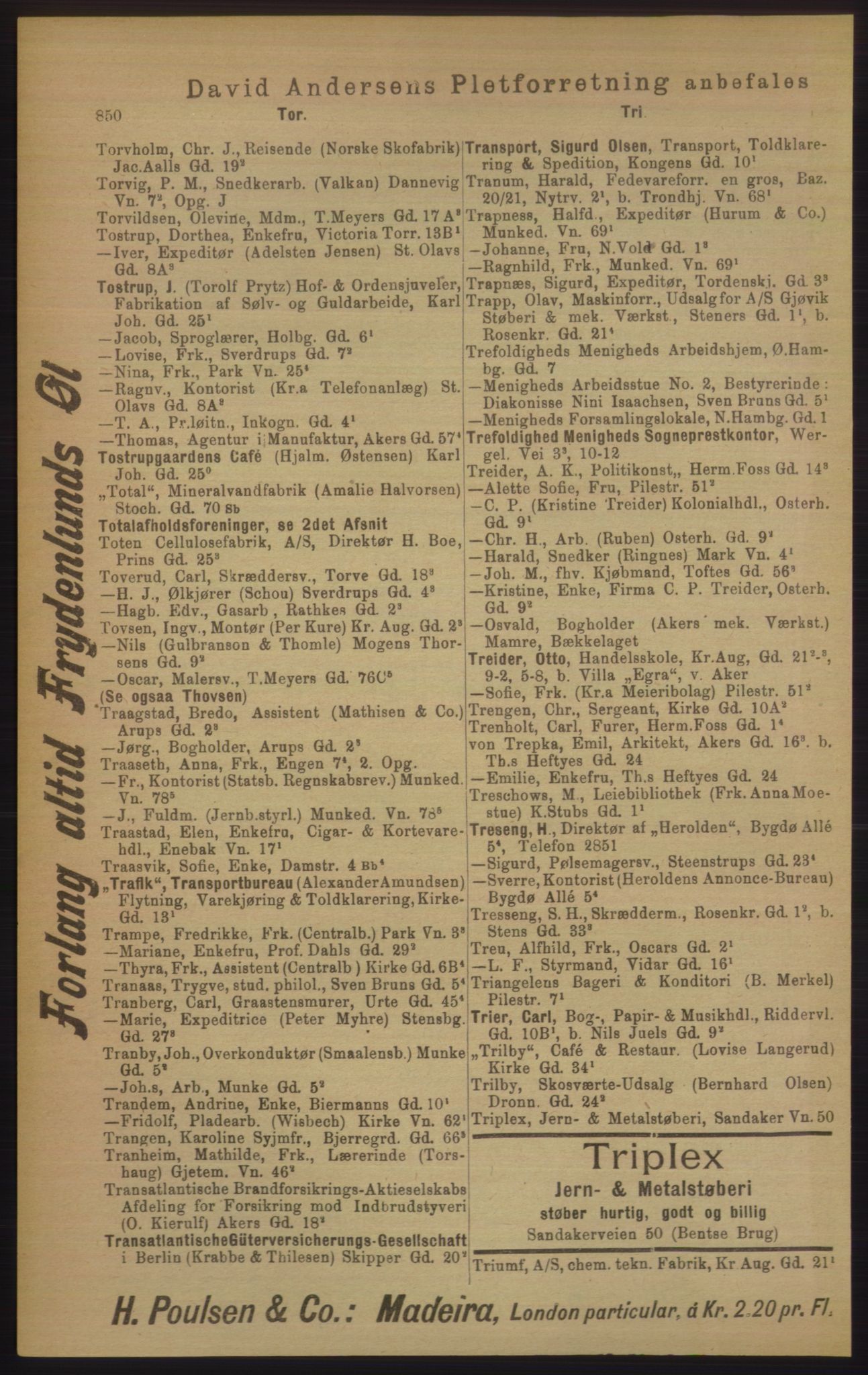 Kristiania/Oslo adressebok, PUBL/-, 1906, p. 850