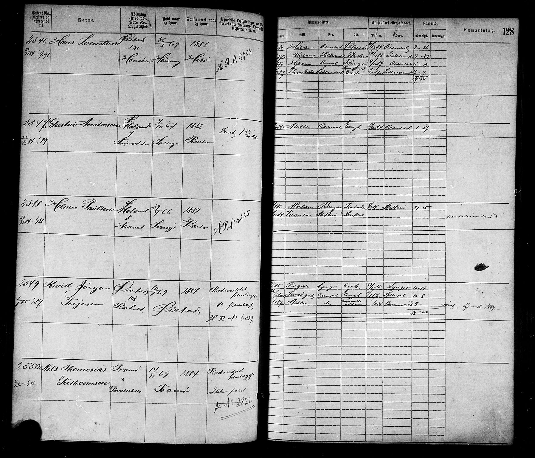 Arendal mønstringskrets, SAK/2031-0012/F/Fa/L0003: Annotasjonsrulle nr 1911-3827 med register, S-3, 1880-1892, p. 157