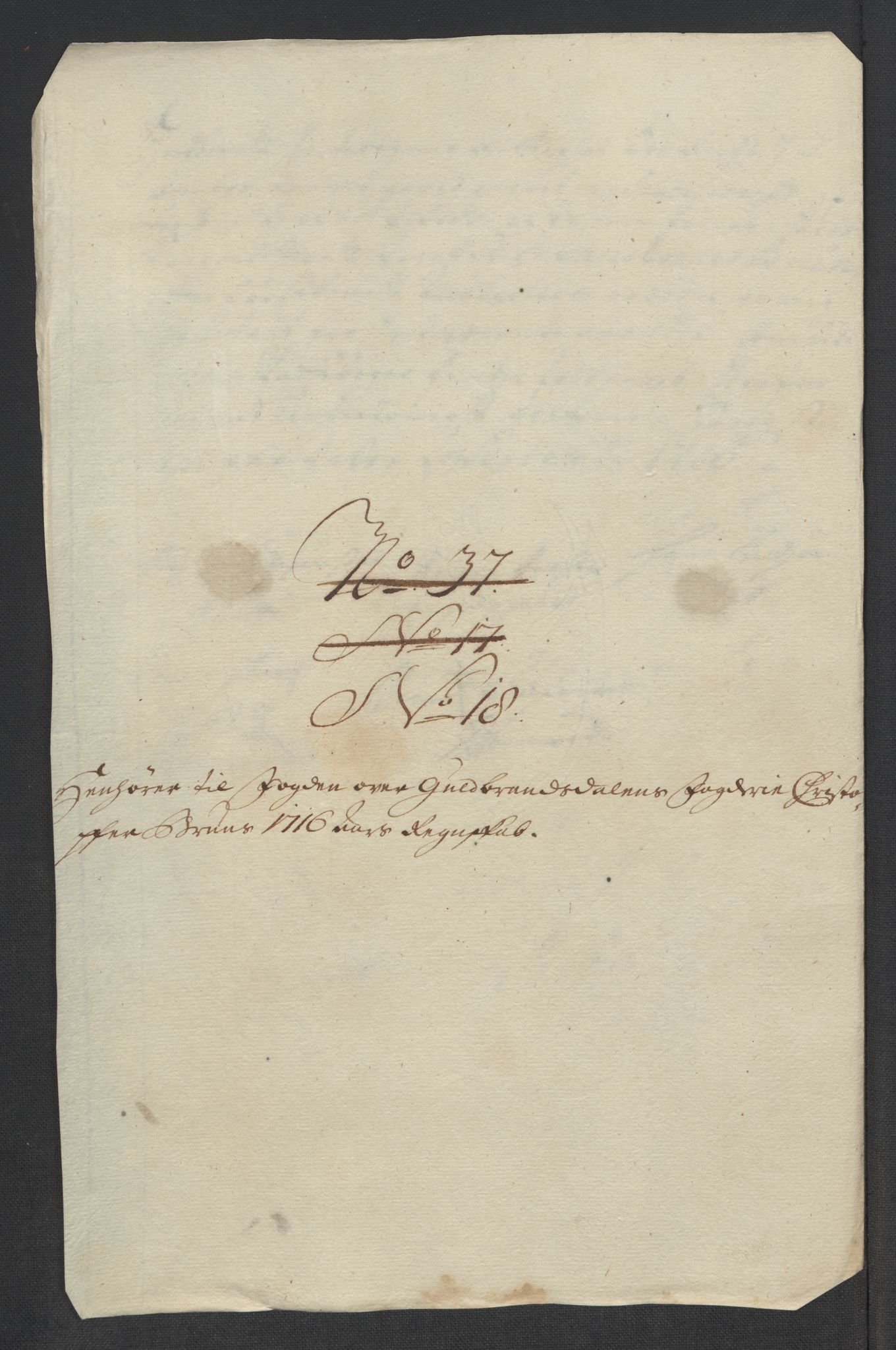 Rentekammeret inntil 1814, Reviderte regnskaper, Fogderegnskap, RA/EA-4092/R17/L1186: Fogderegnskap Gudbrandsdal, 1716, p. 177