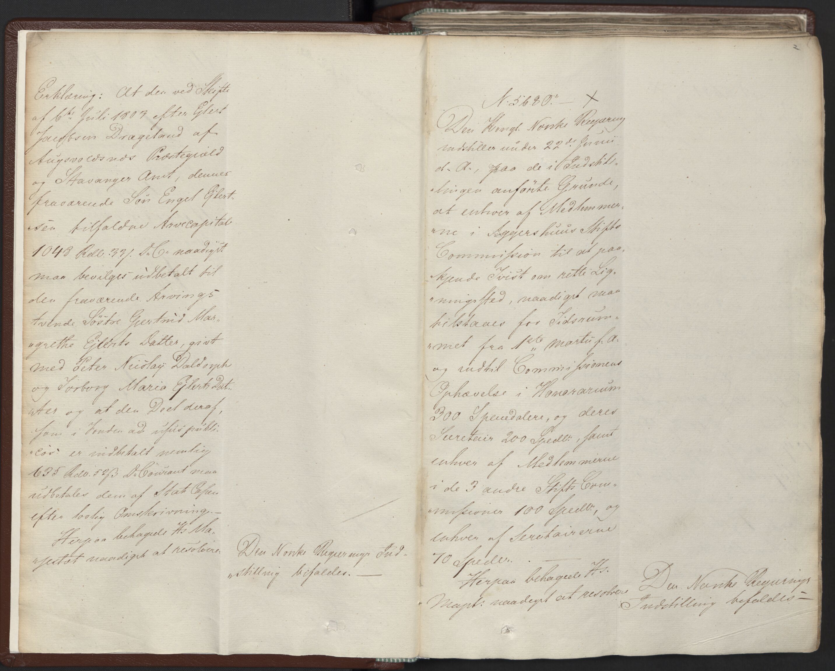 Statsrådssekretariatet, AV/RA-S-1001/A/Ab/L0012: Kgl. res. nr. 5679-6008 II, 1821, p. 1b-2a
