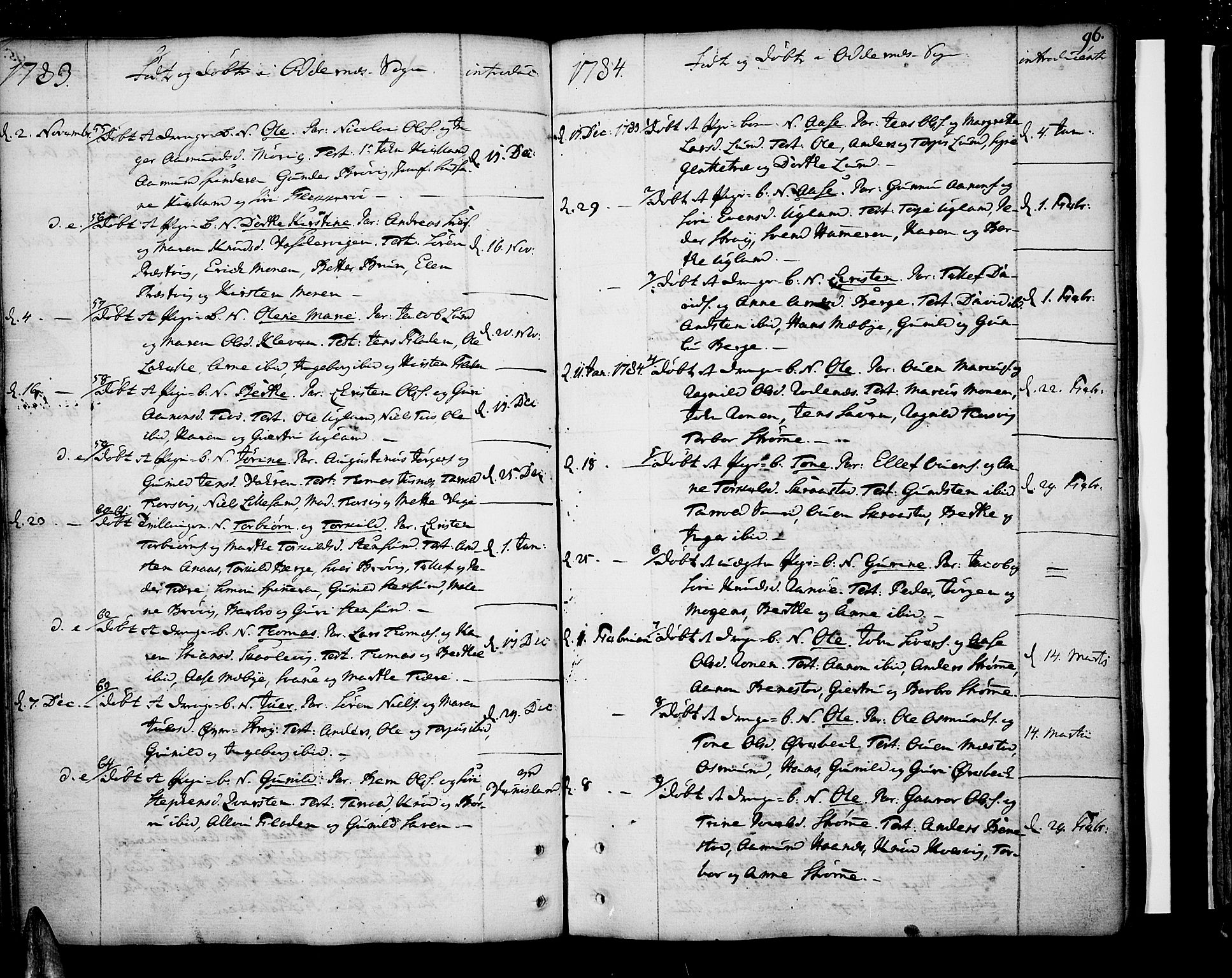 Oddernes sokneprestkontor, AV/SAK-1111-0033/F/Fa/Faa/L0004: Parish register (official) no. A 4, 1764-1820, p. 96