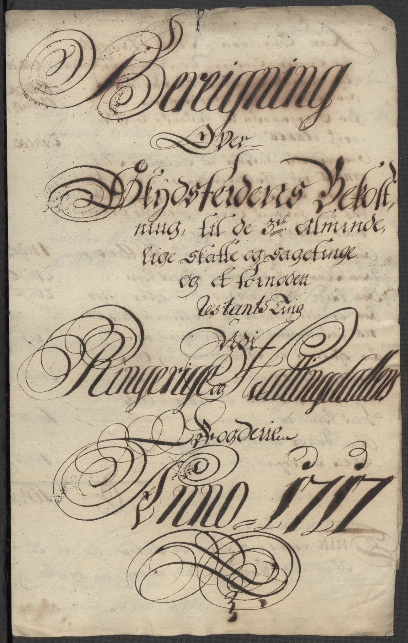 Rentekammeret inntil 1814, Reviderte regnskaper, Fogderegnskap, AV/RA-EA-4092/R23/L1475: Fogderegnskap Ringerike og Hallingdal, 1717, p. 345