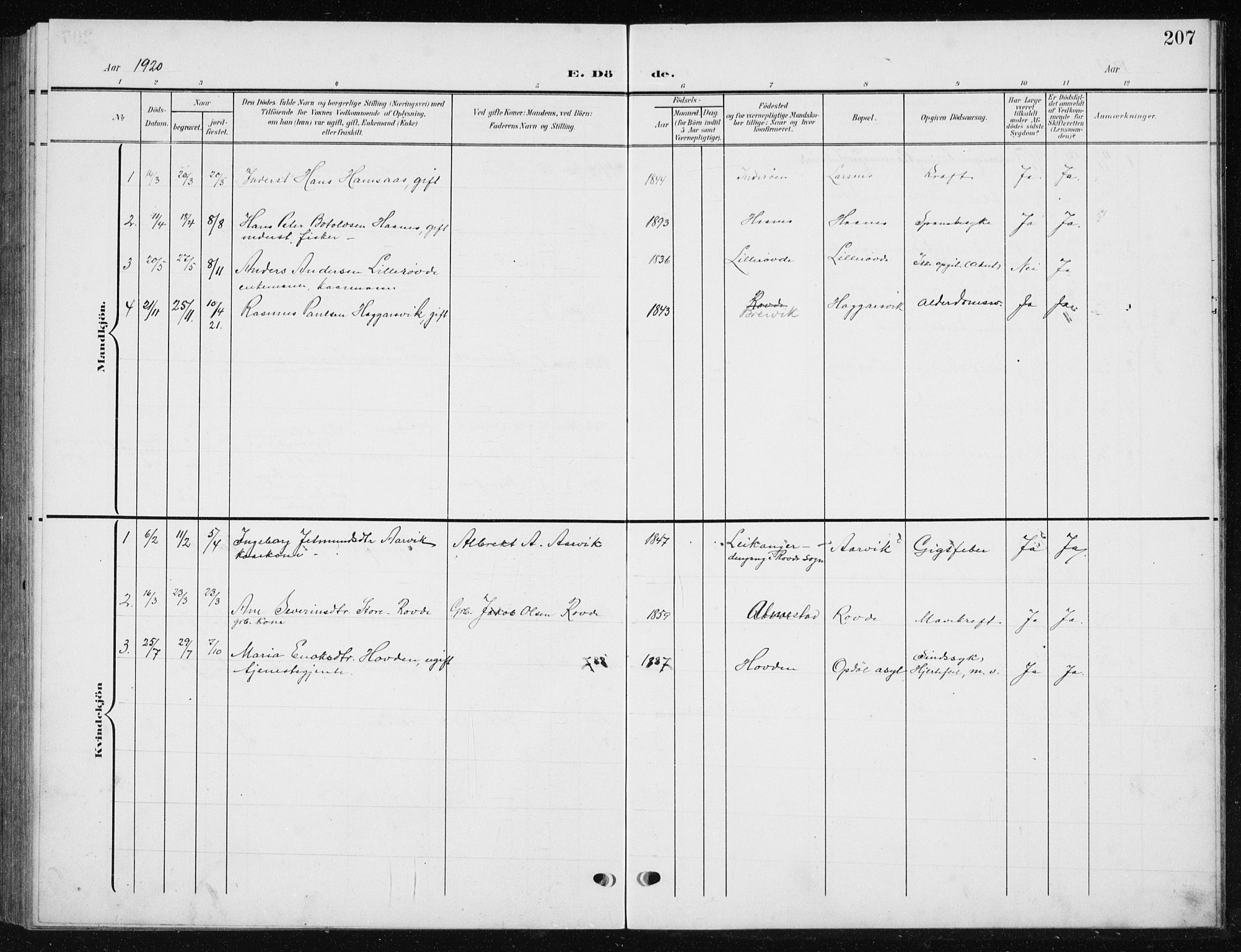 Ministerialprotokoller, klokkerbøker og fødselsregistre - Møre og Romsdal, AV/SAT-A-1454/504/L0061: Parish register (copy) no. 504C03, 1902-1940, p. 207