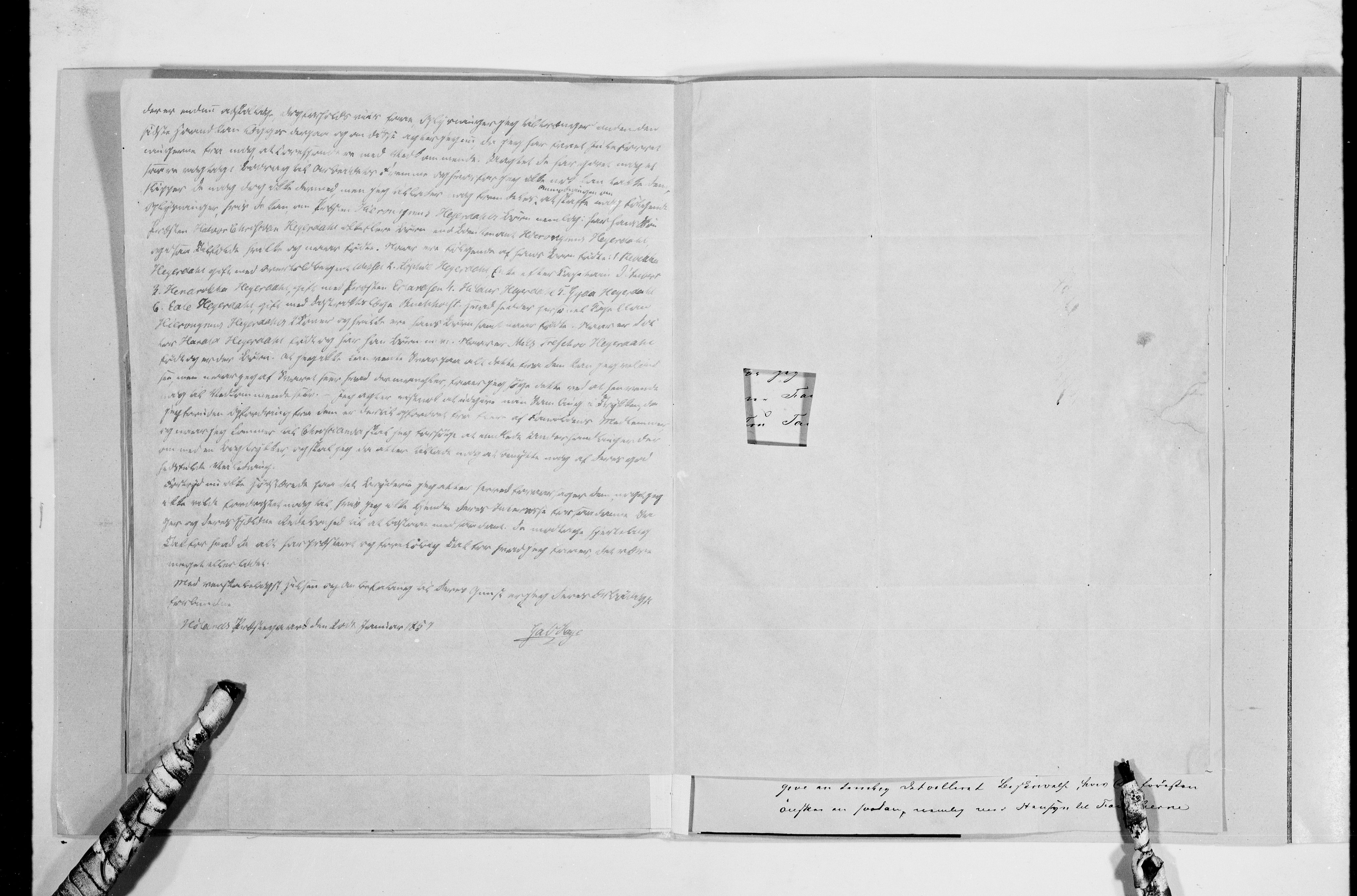 Lassens samlinger, AV/RA-PA-0051/G/L0097: Alfabetisk ordnede brev til Wilhelm Lassen: Fabritius - Grønvold, 1815-1907, p. 35