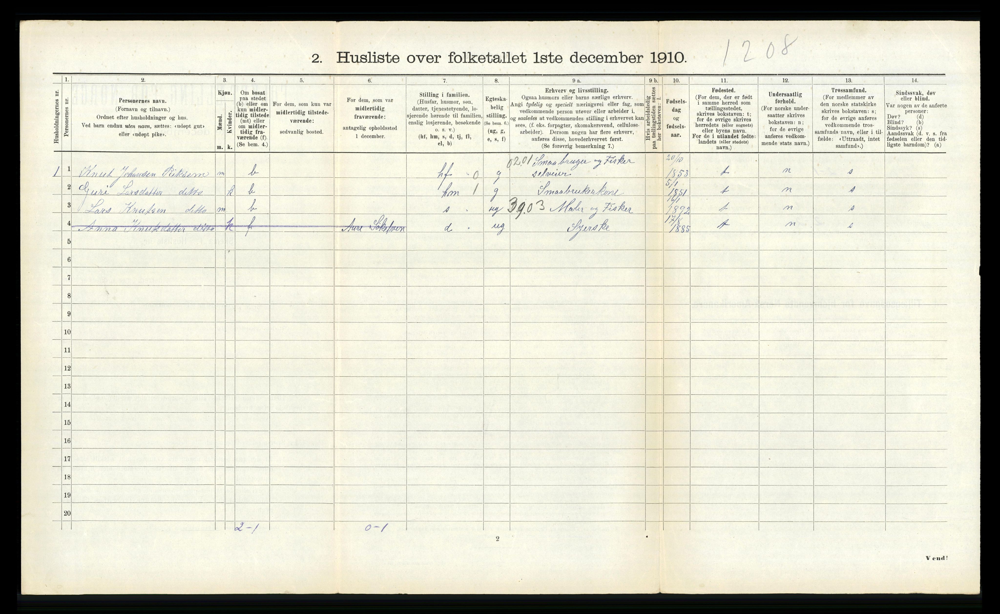 RA, 1910 census for Sykkylven, 1910, p. 472