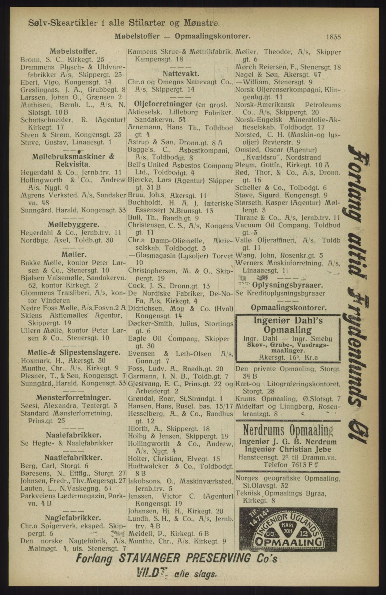 Kristiania/Oslo adressebok, PUBL/-, 1914, p. 1835