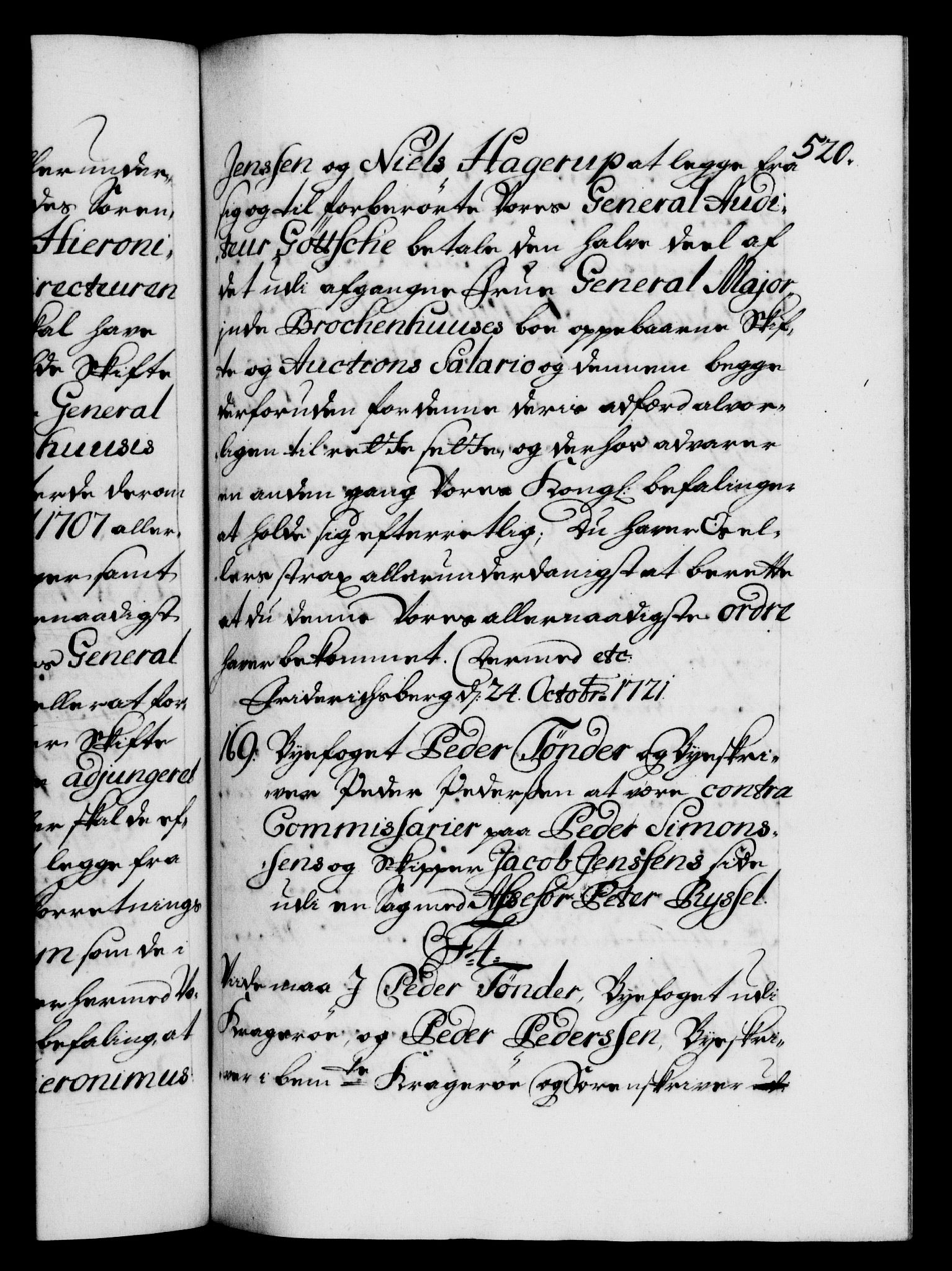 Danske Kanselli 1572-1799, AV/RA-EA-3023/F/Fc/Fca/Fcab/L0021: Norske tegnelser, 1719-1721, p. 520a