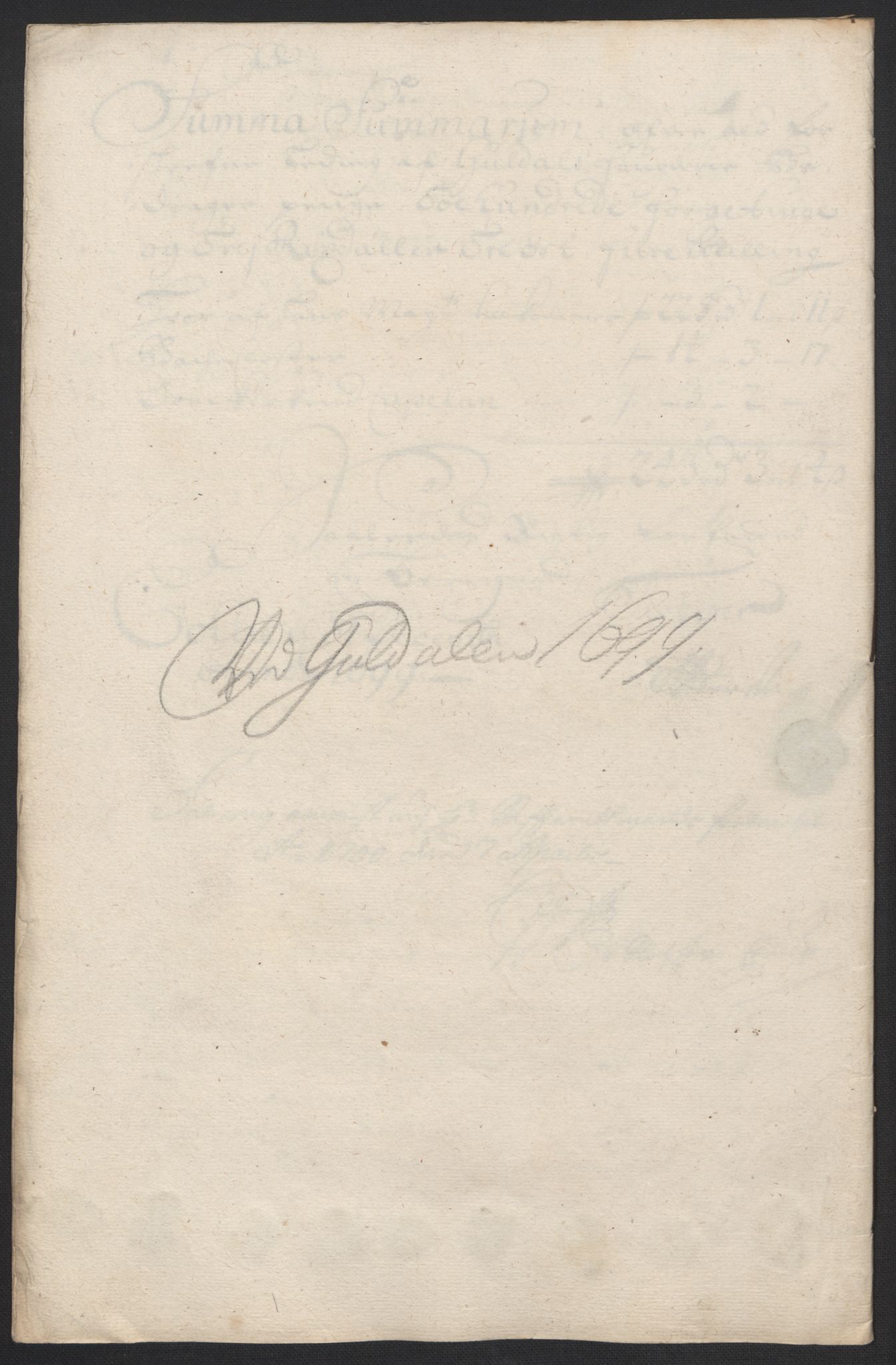 Rentekammeret inntil 1814, Reviderte regnskaper, Fogderegnskap, AV/RA-EA-4092/R60/L3949: Fogderegnskap Orkdal og Gauldal, 1699, p. 338