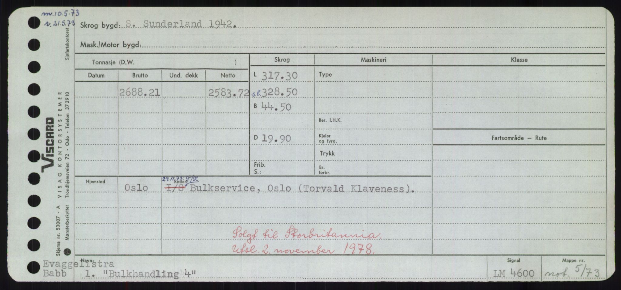 Sjøfartsdirektoratet med forløpere, Skipsmålingen, RA/S-1627/H/Hd/L0005: Fartøy, Br-Byg, p. 607