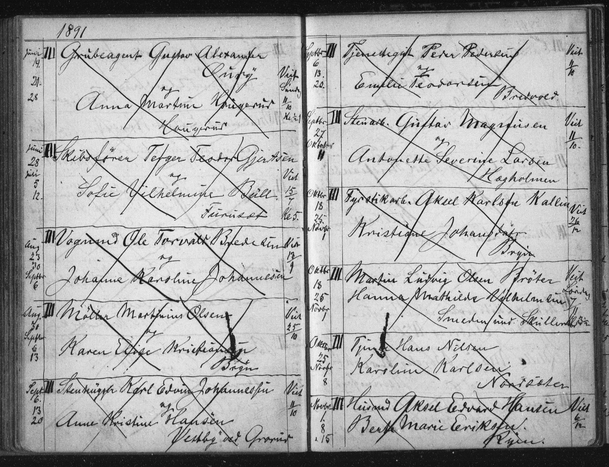 Østre Aker prestekontor Kirkebøker, AV/SAO-A-10840/H/Ha/L0005: Banns register no. I 5, 1879-1899