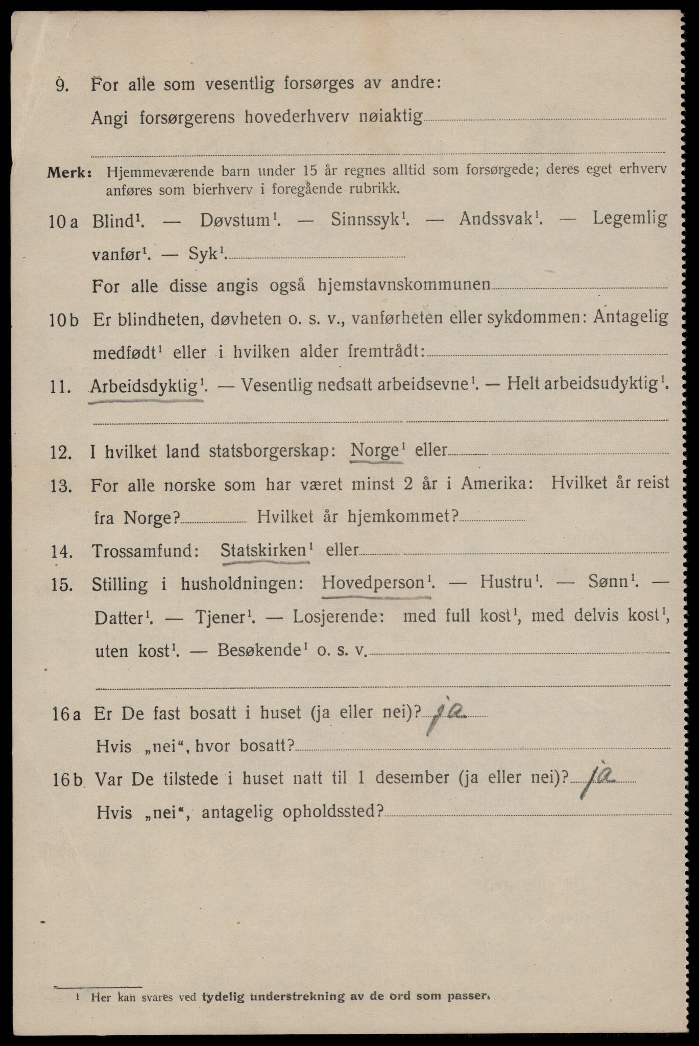 SAST, 1920 census for Egersund town, 1920, p. 9699