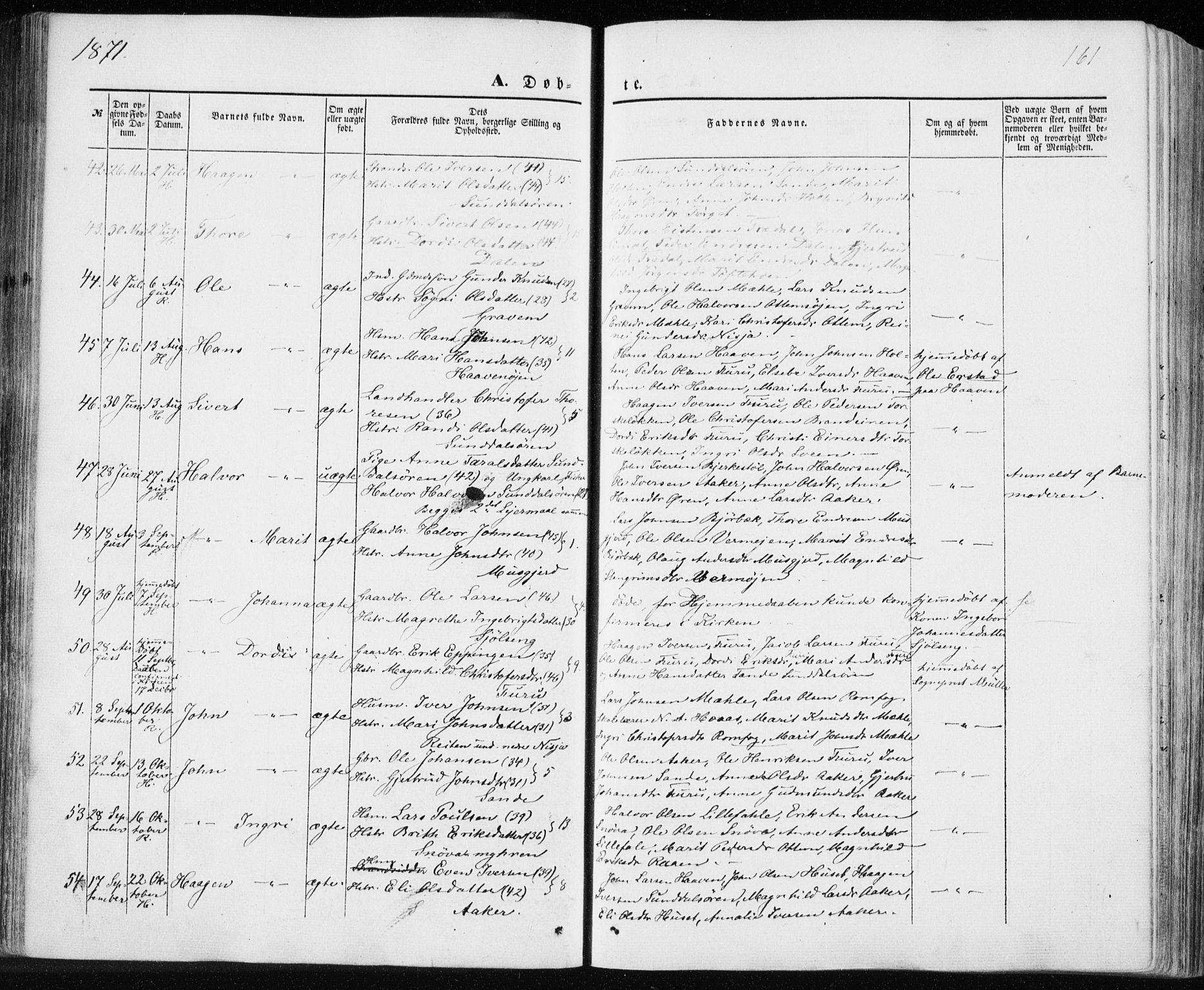 Ministerialprotokoller, klokkerbøker og fødselsregistre - Møre og Romsdal, AV/SAT-A-1454/590/L1013: Parish register (official) no. 590A05, 1847-1877, p. 161