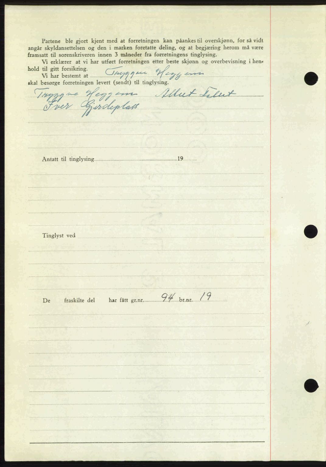 Romsdal sorenskriveri, SAT/A-4149/1/2/2C: Mortgage book no. A24, 1947-1947, Diary no: : 2794/1947