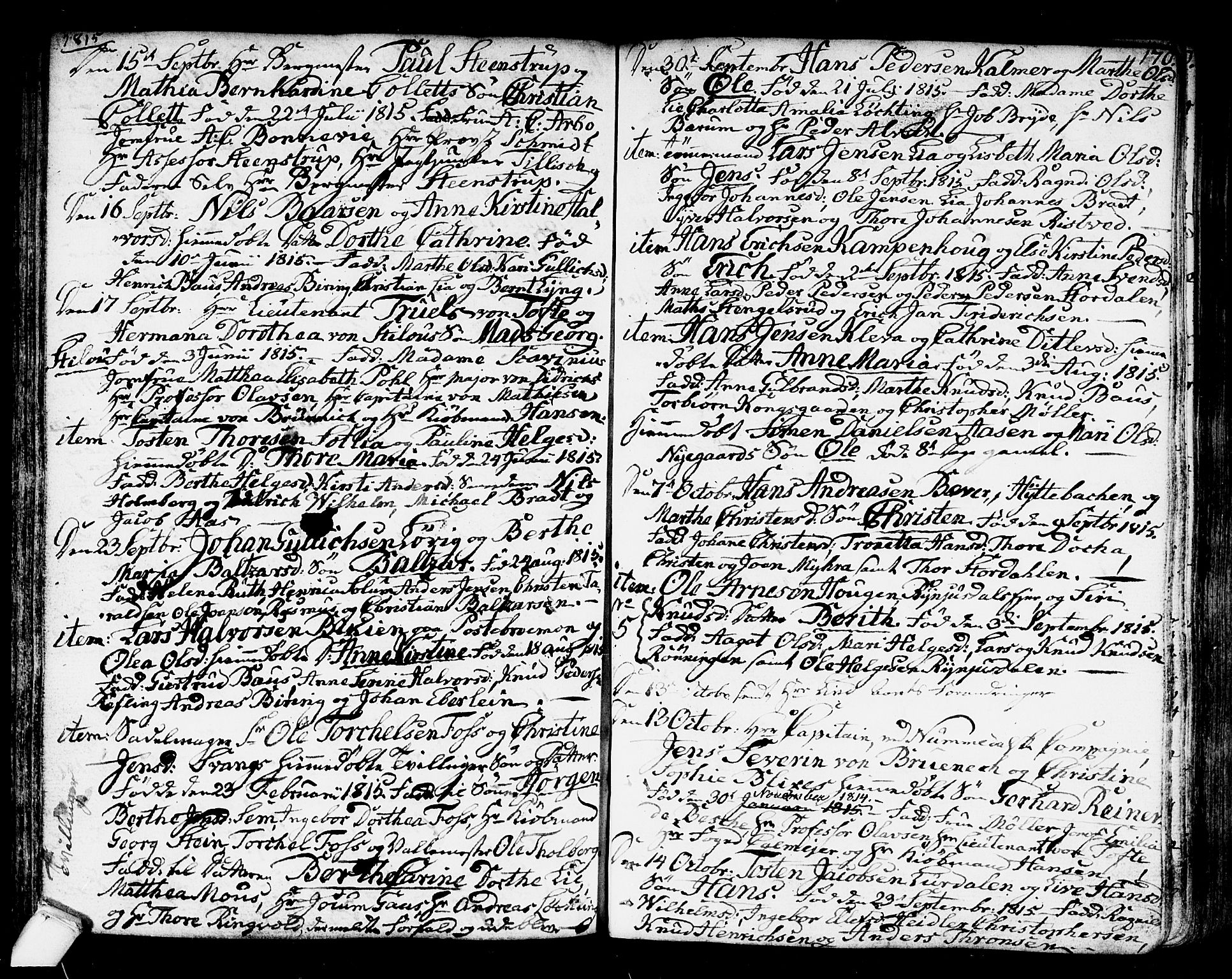 Kongsberg kirkebøker, SAKO/A-22/F/Fa/L0007: Parish register (official) no. I 7, 1795-1816, p. 170