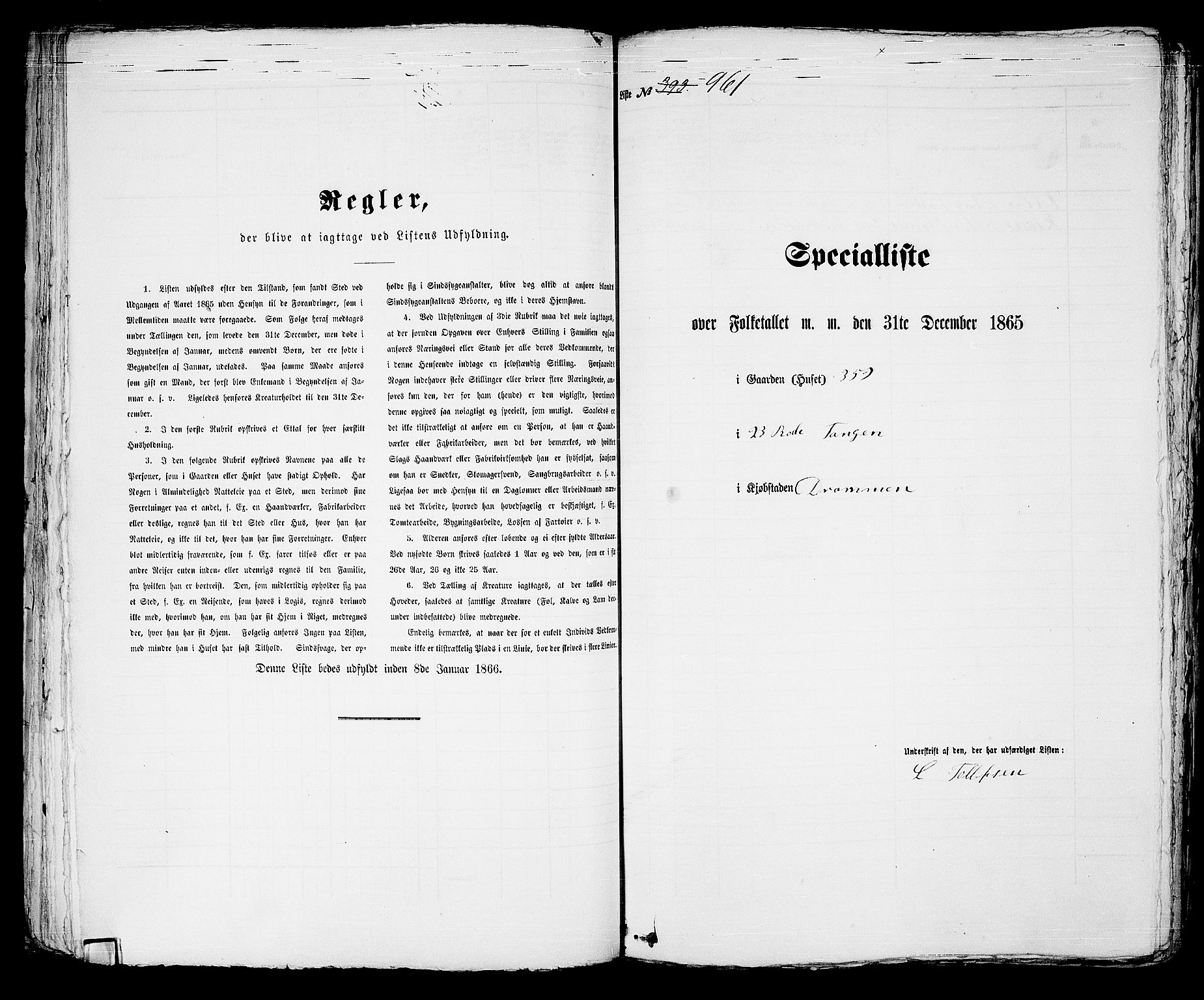 RA, 1865 census for Strømsø in Drammen, 1865, p. 745