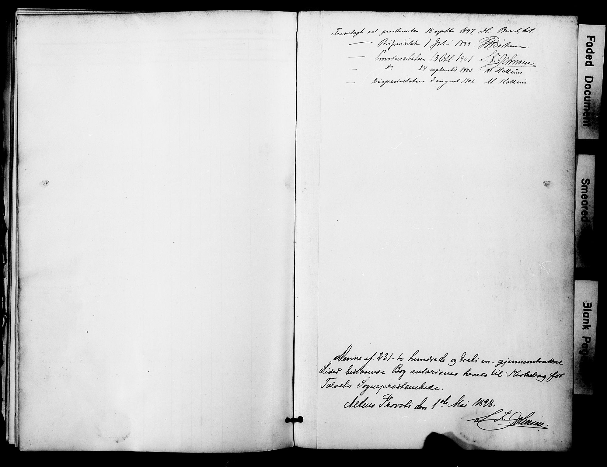 Talvik sokneprestkontor, AV/SATØ-S-1337/H/Ha/L0014kirke: Parish register (official) no. 14, 1897-1905