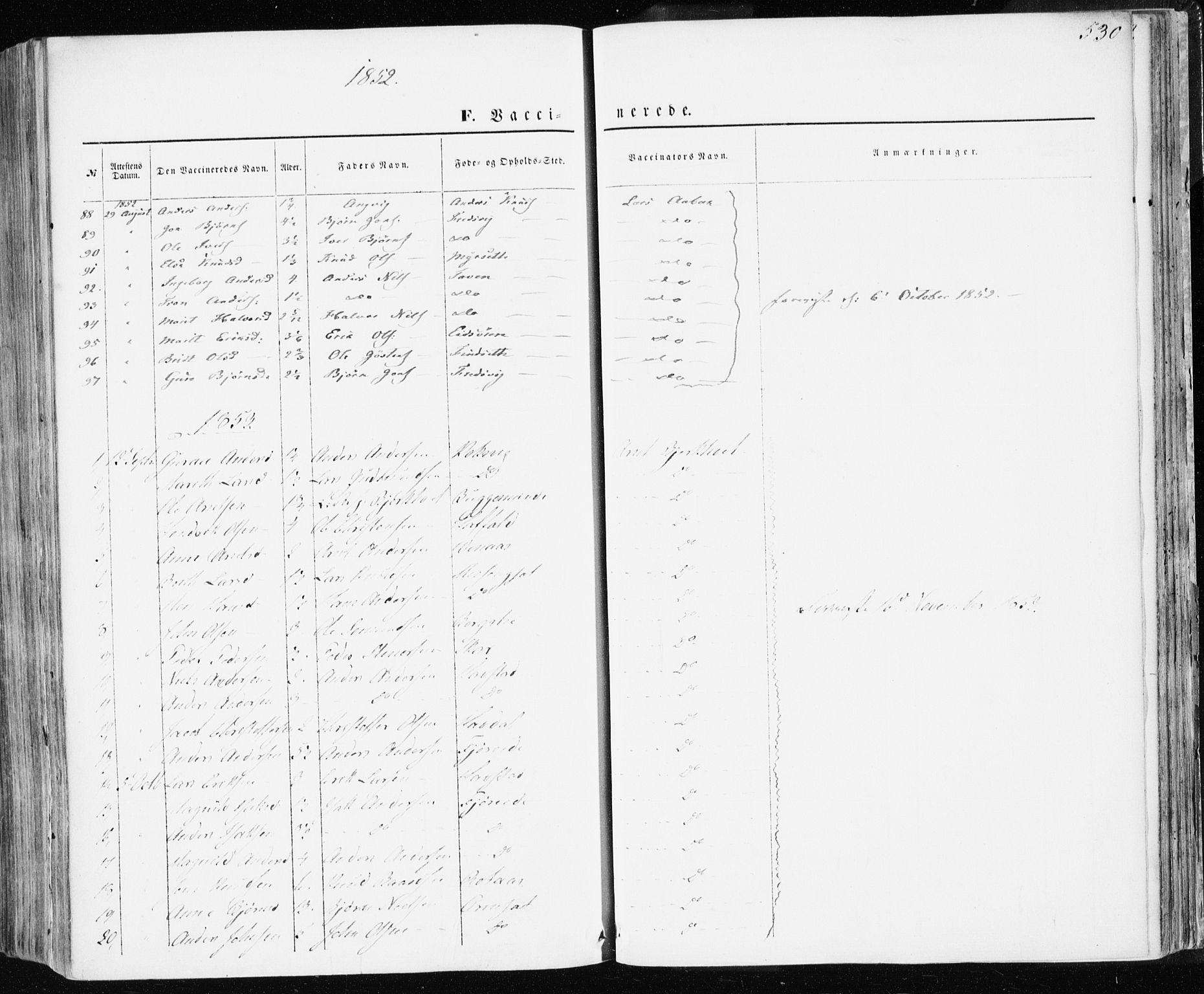 Ministerialprotokoller, klokkerbøker og fødselsregistre - Møre og Romsdal, SAT/A-1454/586/L0984: Parish register (official) no. 586A10, 1844-1856, p. 530