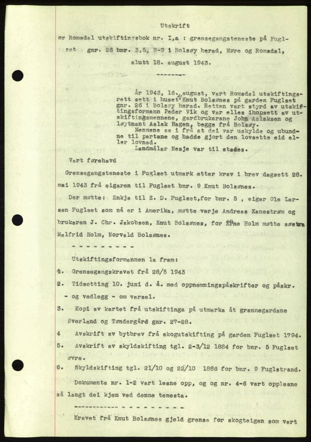 Romsdal sorenskriveri, AV/SAT-A-4149/1/2/2C: Mortgage book no. A15, 1943-1944, Diary no: : 323/1944