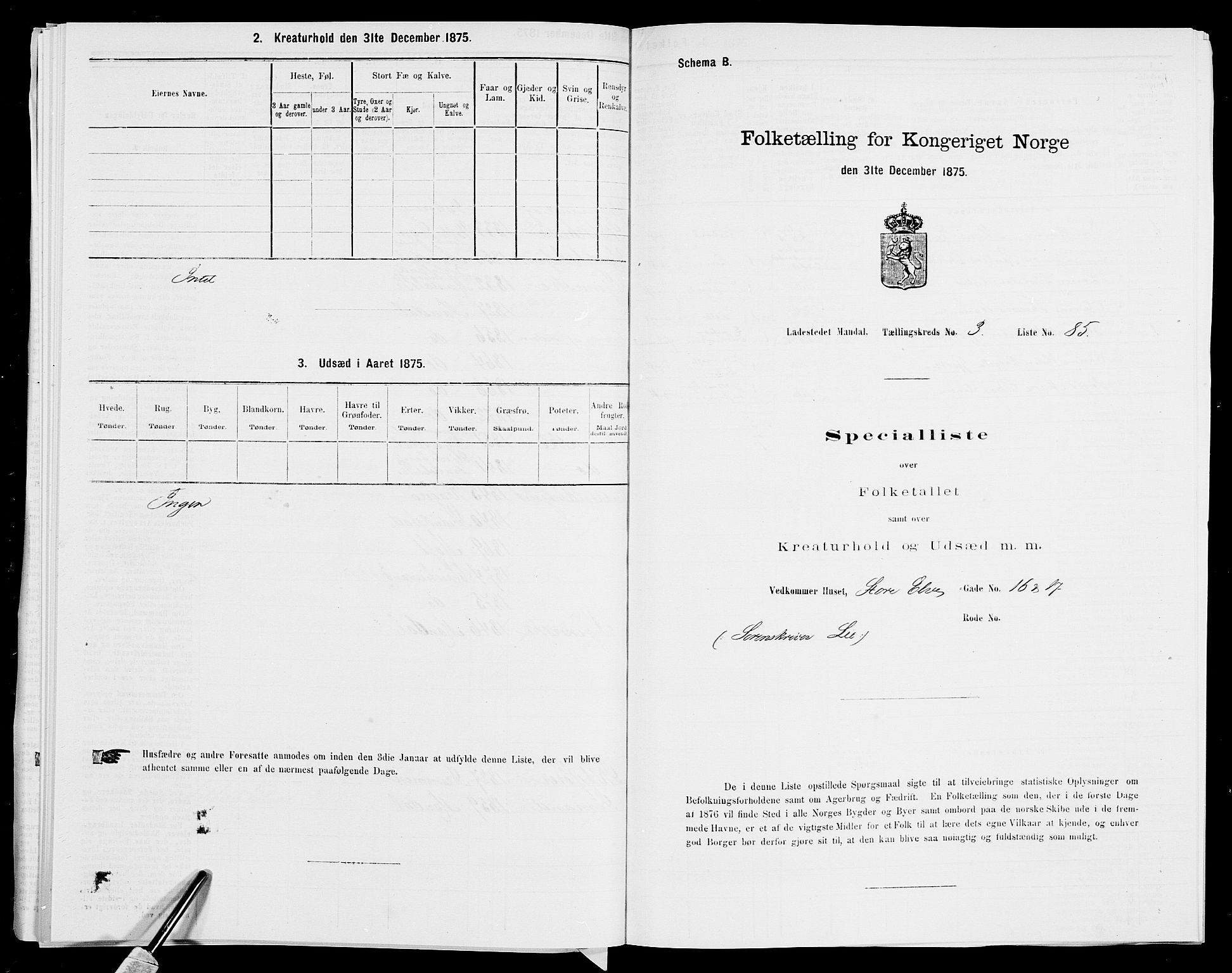 SAK, 1875 census for 1002B Mandal/Mandal, 1875, p. 191
