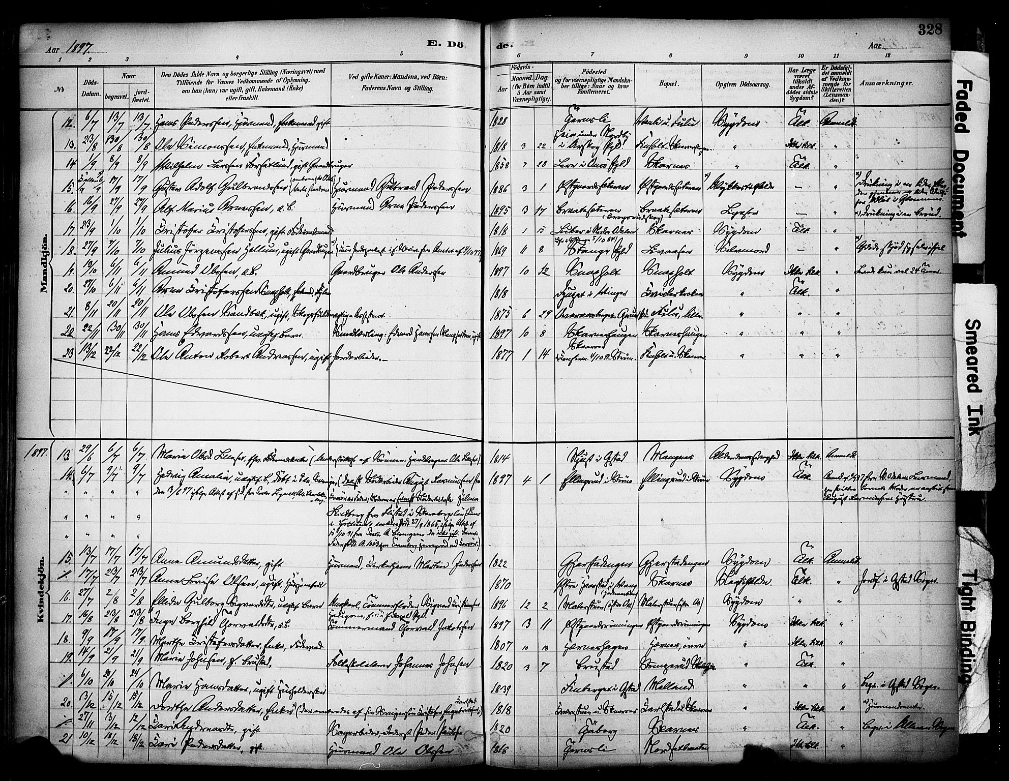 Sør-Odal prestekontor, AV/SAH-PREST-030/H/Ha/Haa/L0007: Parish register (official) no. 7, 1886-1925, p. 328