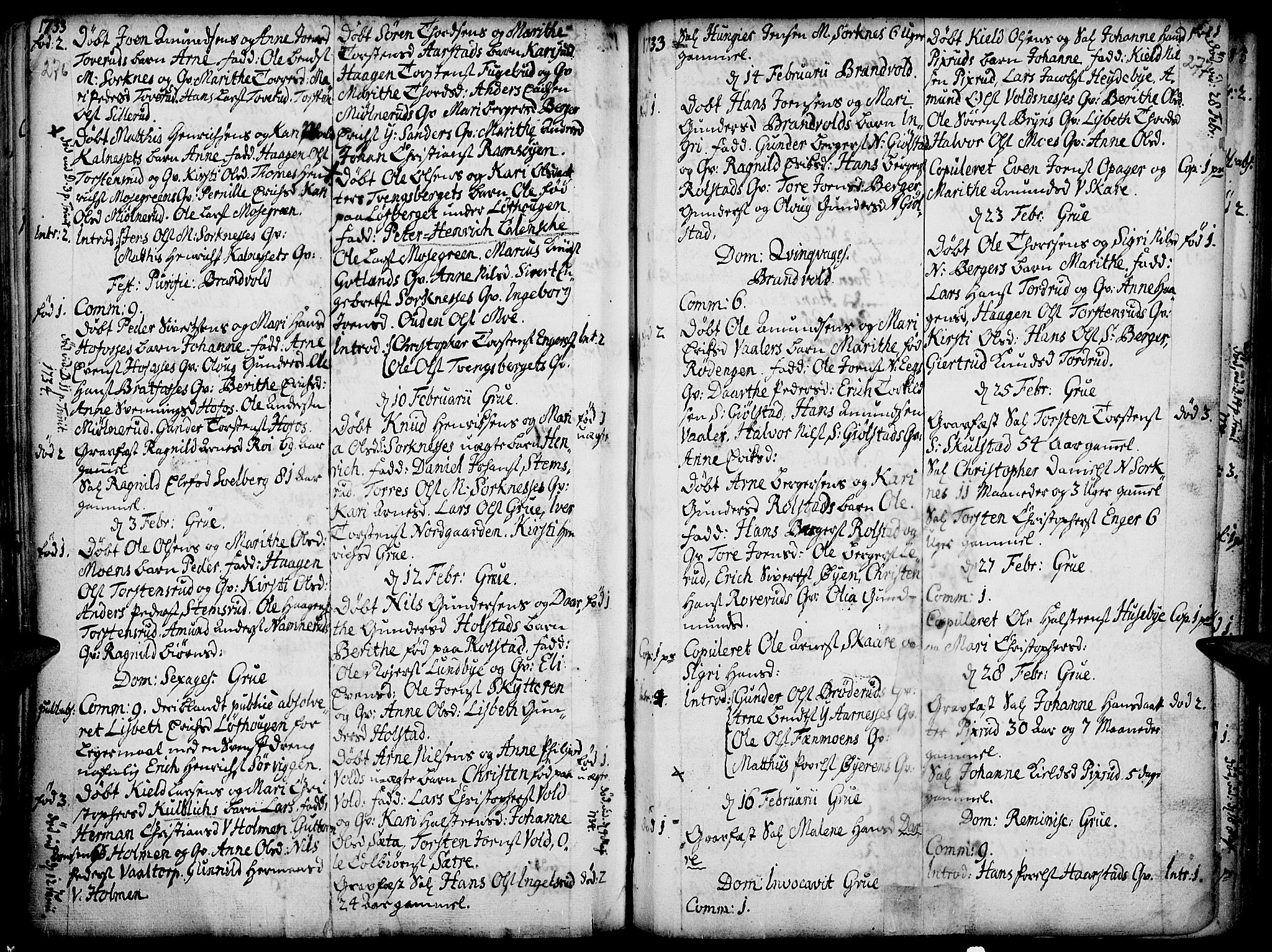 Grue prestekontor, AV/SAH-PREST-036/H/Ha/Haa/L0001: Parish register (official) no. 1, 1712-1748, p. 276-277