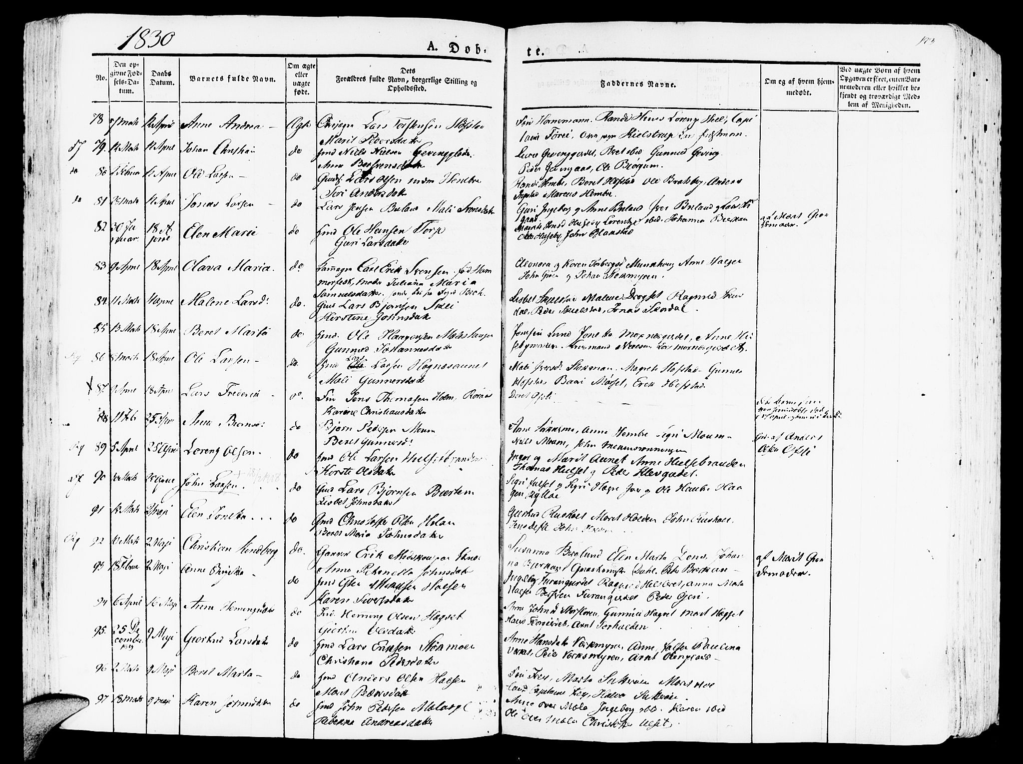 Ministerialprotokoller, klokkerbøker og fødselsregistre - Nord-Trøndelag, SAT/A-1458/709/L0070: Parish register (official) no. 709A10, 1820-1832, p. 123