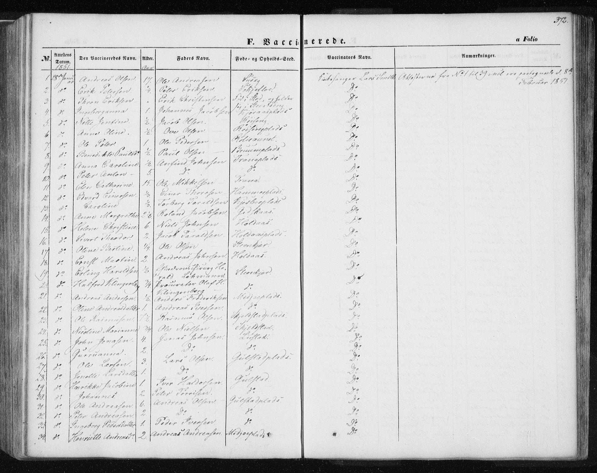 Ministerialprotokoller, klokkerbøker og fødselsregistre - Nord-Trøndelag, SAT/A-1458/735/L0342: Parish register (official) no. 735A07 /1, 1849-1862, p. 372