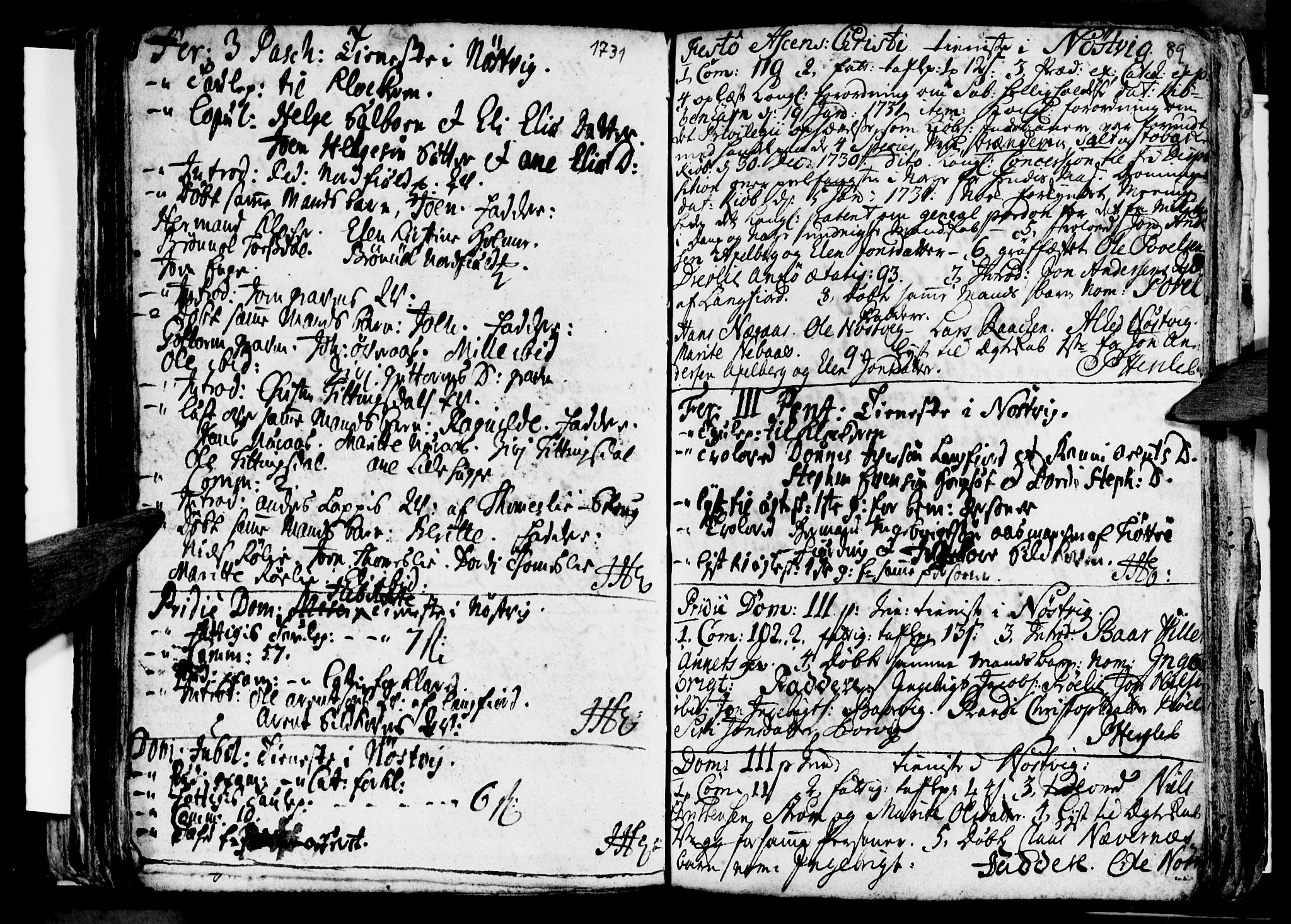 Ministerialprotokoller, klokkerbøker og fødselsregistre - Nordland, SAT/A-1459/814/L0221: Parish register (official) no. 814A02, 1718-1762, p. 89
