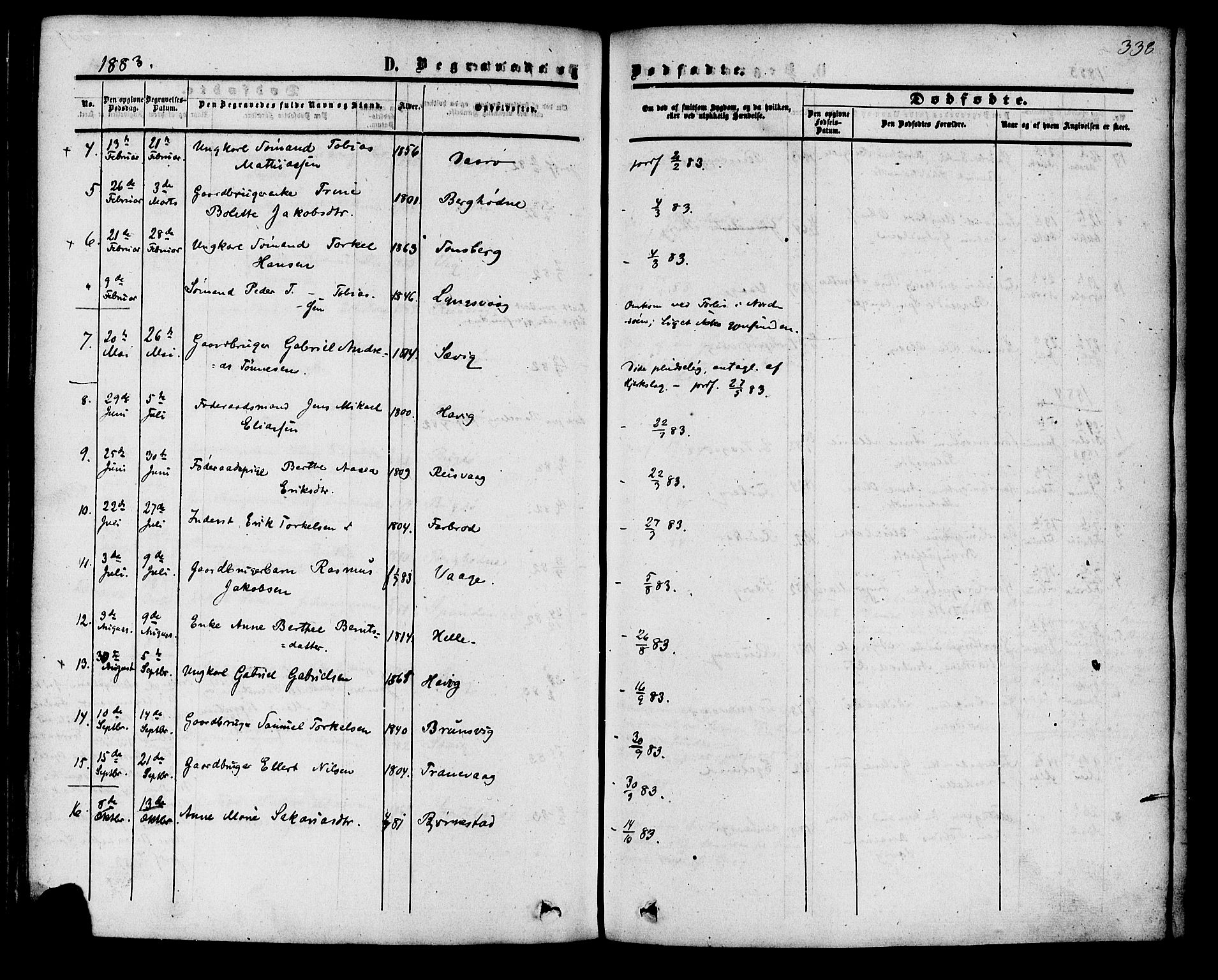 Herad sokneprestkontor, AV/SAK-1111-0018/F/Fa/Fab/L0004: Parish register (official) no. A 4, 1853-1885, p. 338