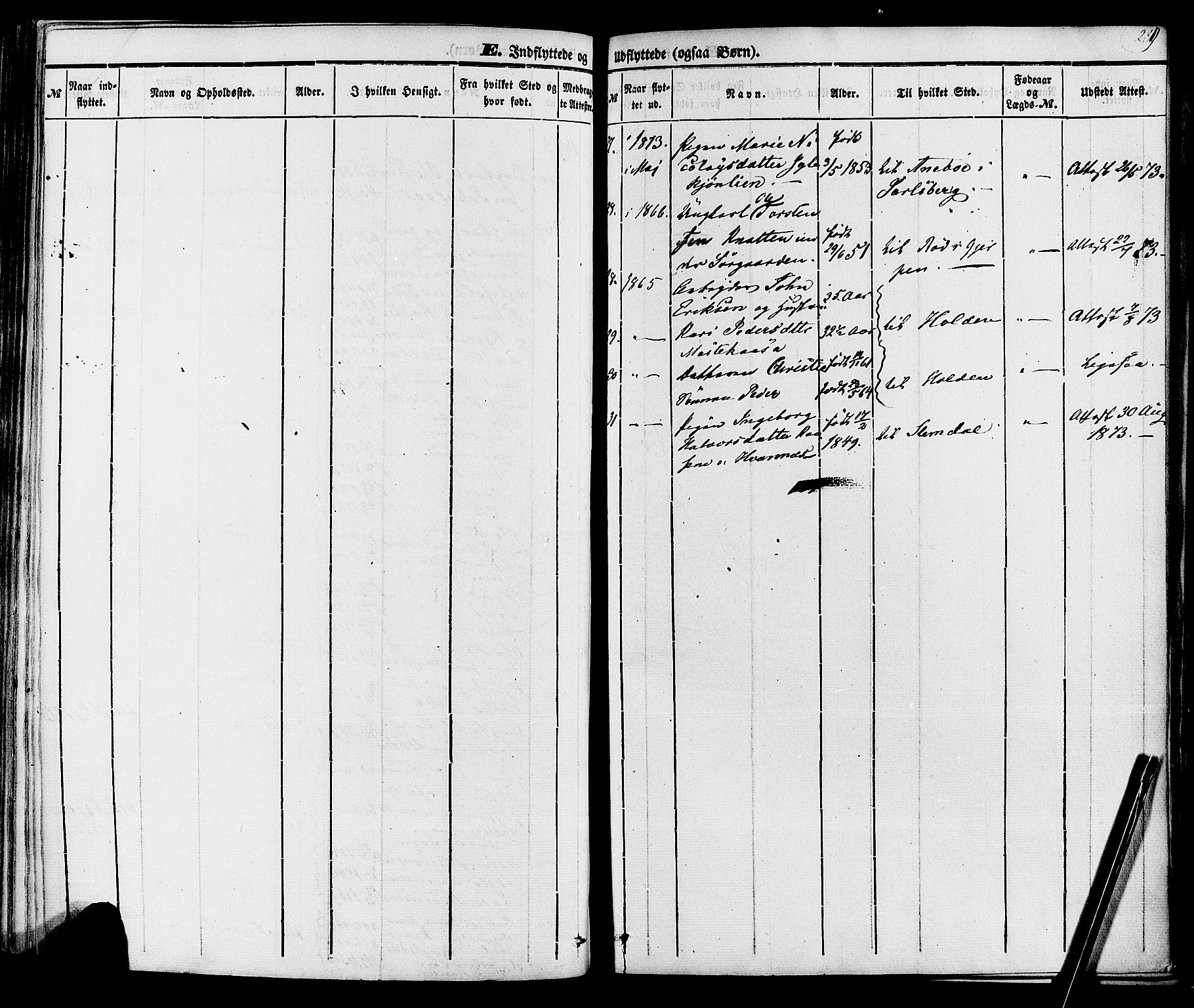 Sauherad kirkebøker, AV/SAKO-A-298/F/Fa/L0007: Parish register (official) no. I 7, 1851-1873, p. 289