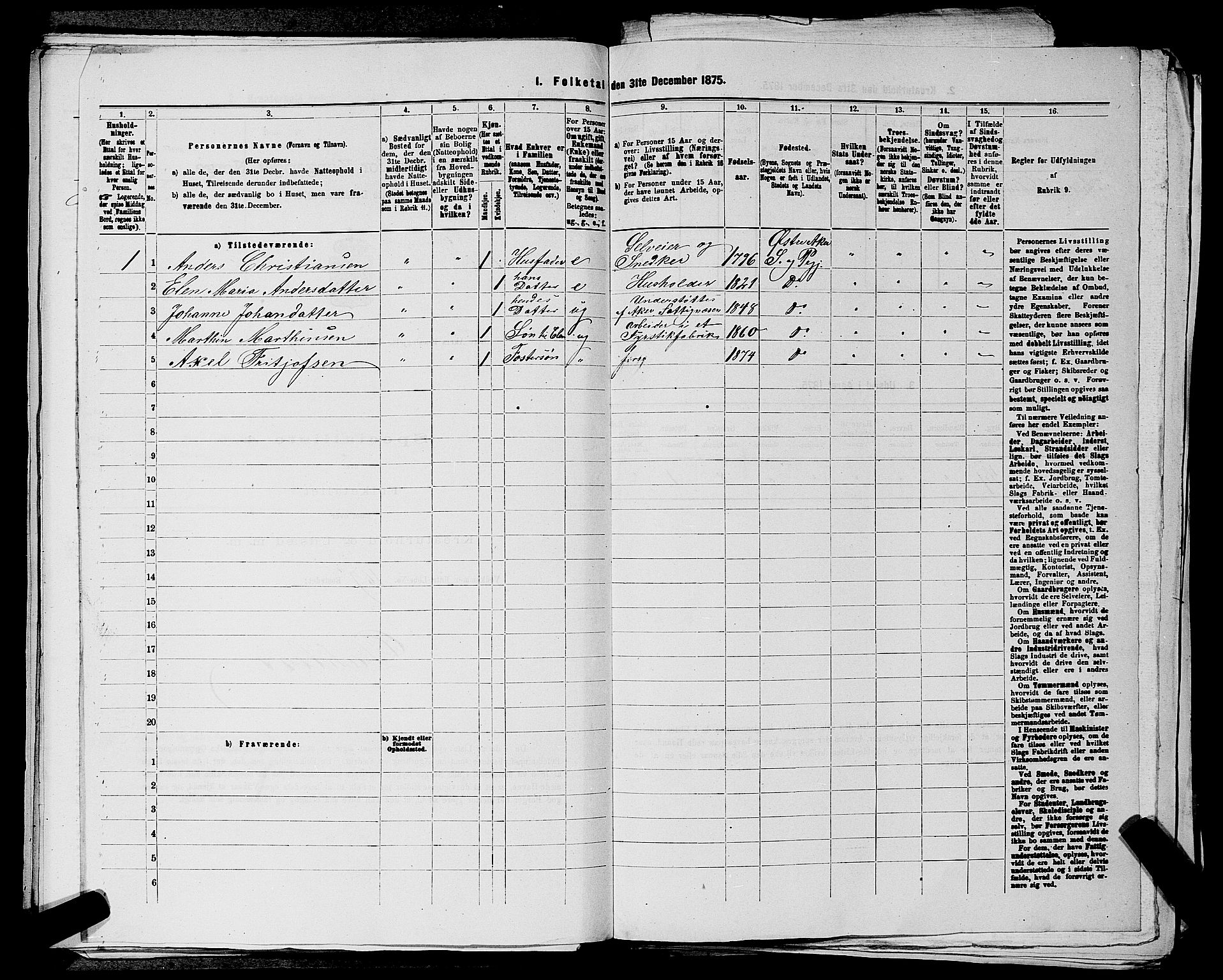 RA, 1875 census for 0218bP Østre Aker, 1875, p. 1320