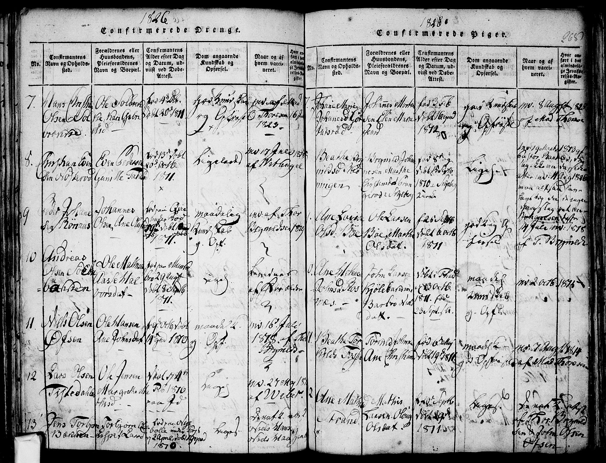 Berg prestekontor Kirkebøker, SAO/A-10902/F/Fa/L0002: Parish register (official) no. I 2, 1815-1831, p. 268