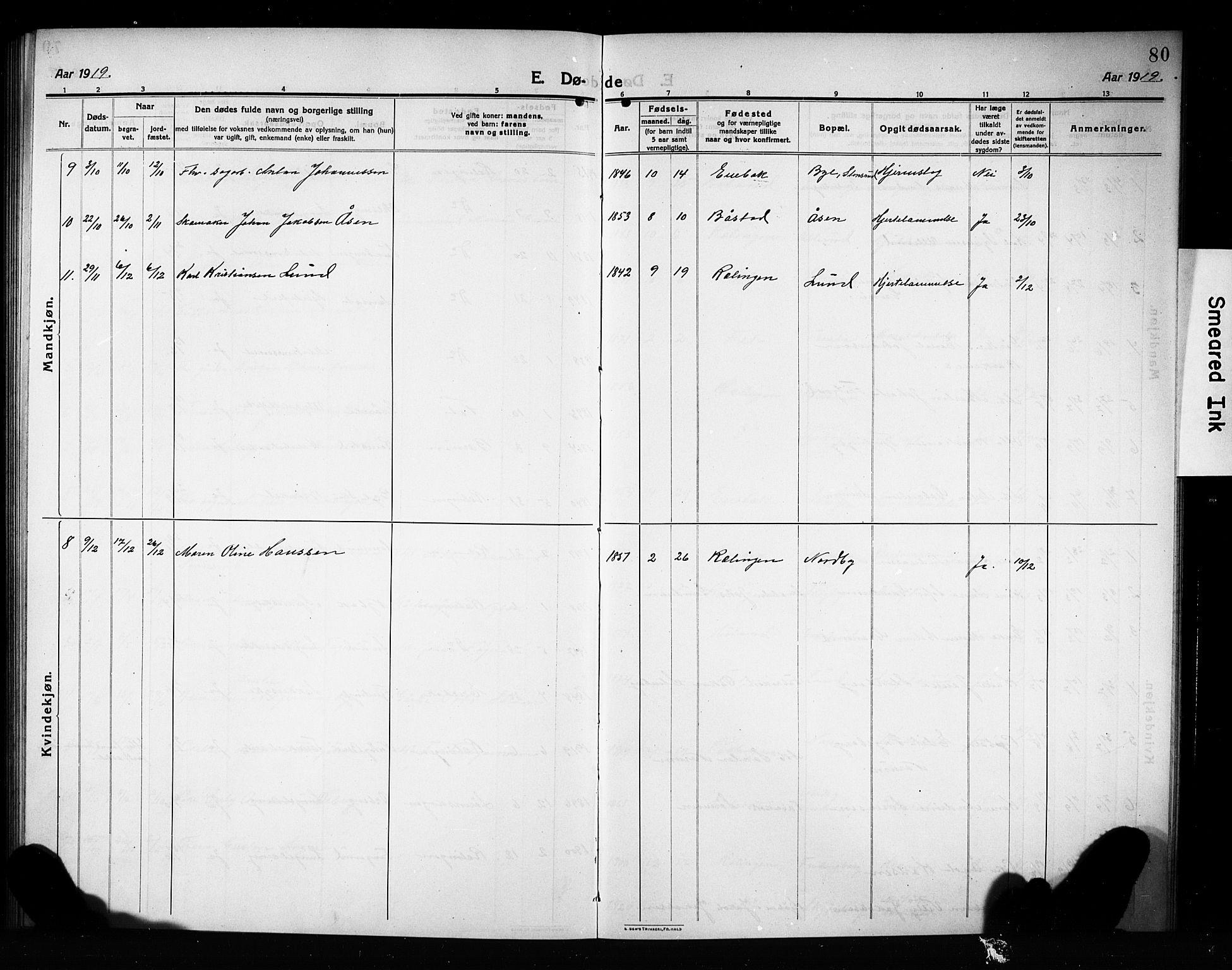 Fet prestekontor Kirkebøker, AV/SAO-A-10370a/G/Gb/L0006: Parish register (copy) no. II 6, 1914-1925, p. 80