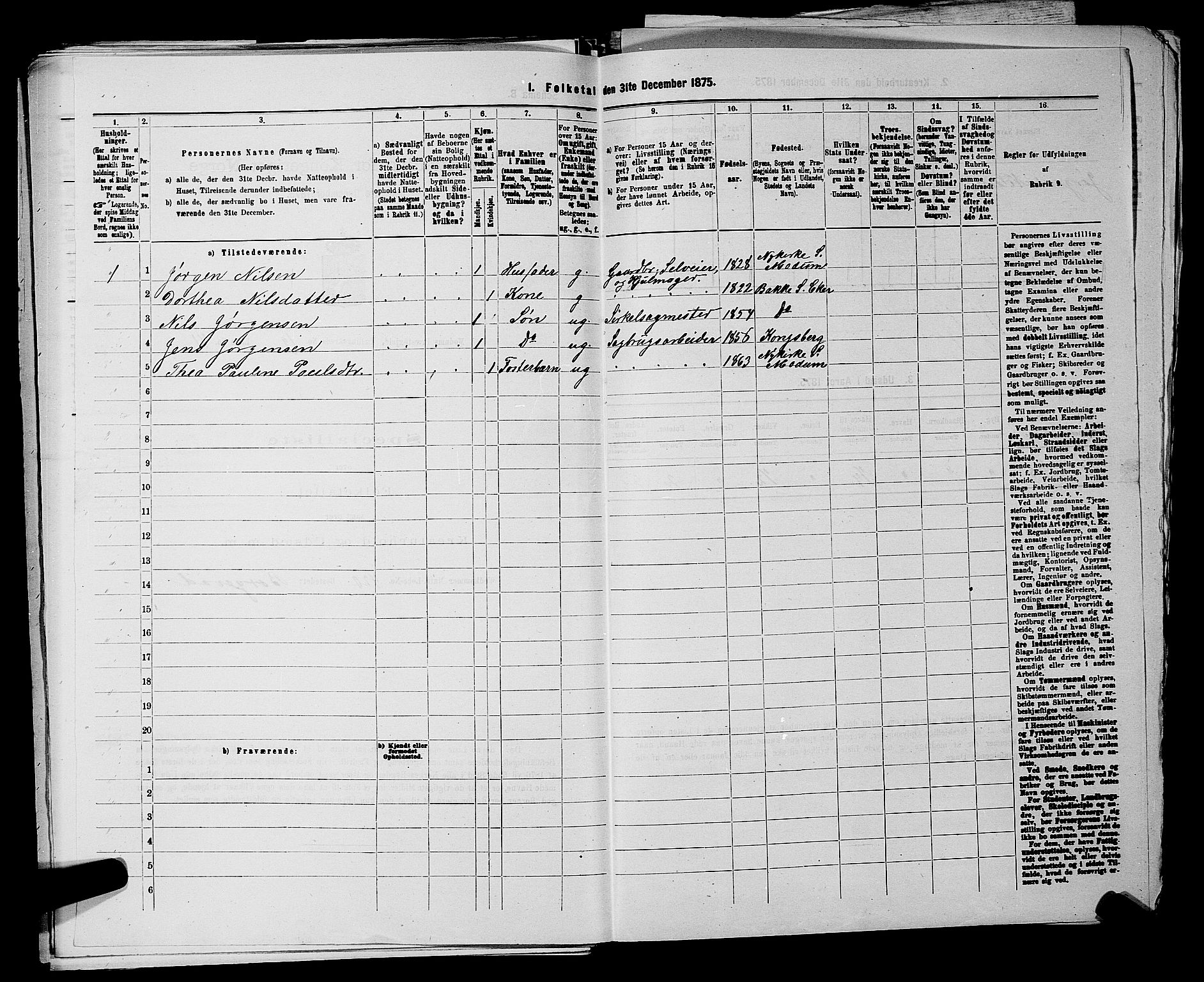 SAKO, 1875 census for 0623P Modum, 1875, p. 2444