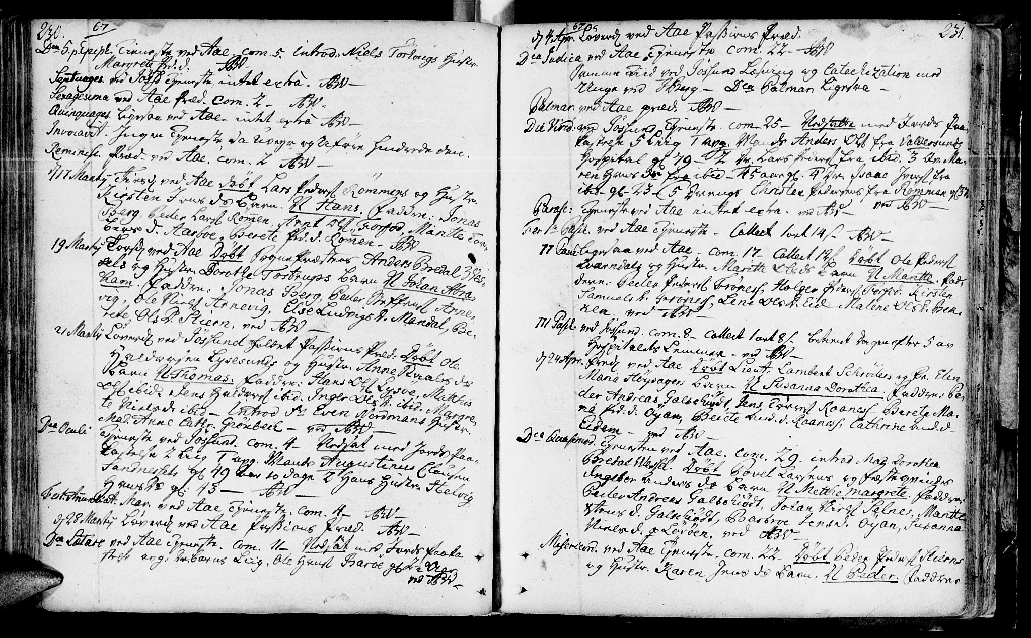 Ministerialprotokoller, klokkerbøker og fødselsregistre - Sør-Trøndelag, SAT/A-1456/655/L0672: Parish register (official) no. 655A01, 1750-1779, p. 230-231