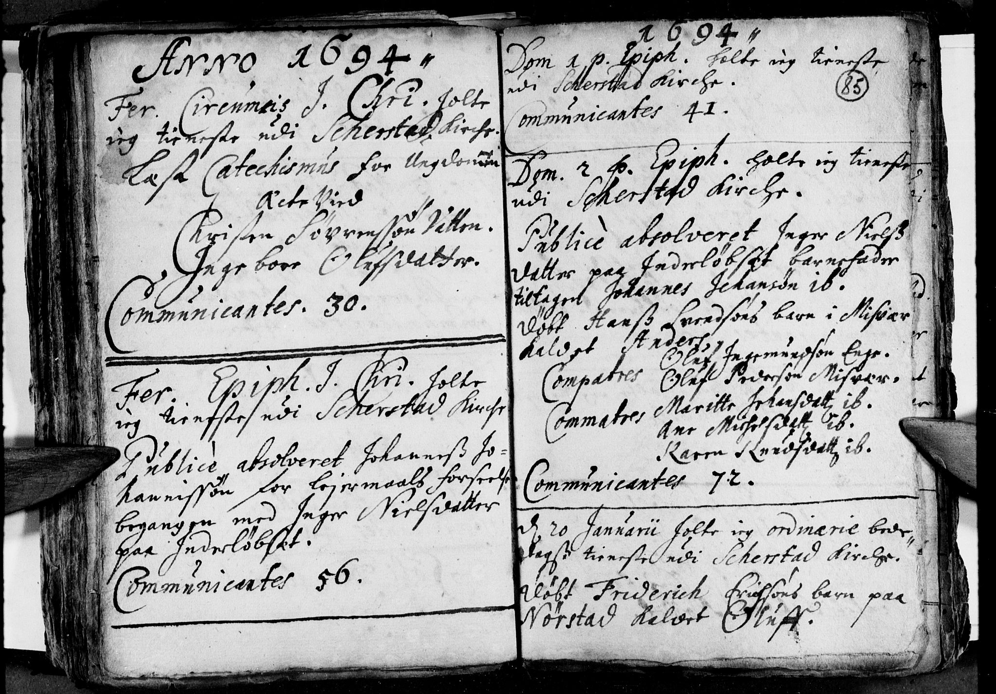 Ministerialprotokoller, klokkerbøker og fødselsregistre - Nordland, AV/SAT-A-1459/852/L0732: Parish register (official) no. 852A02, 1690-1699, p. 85