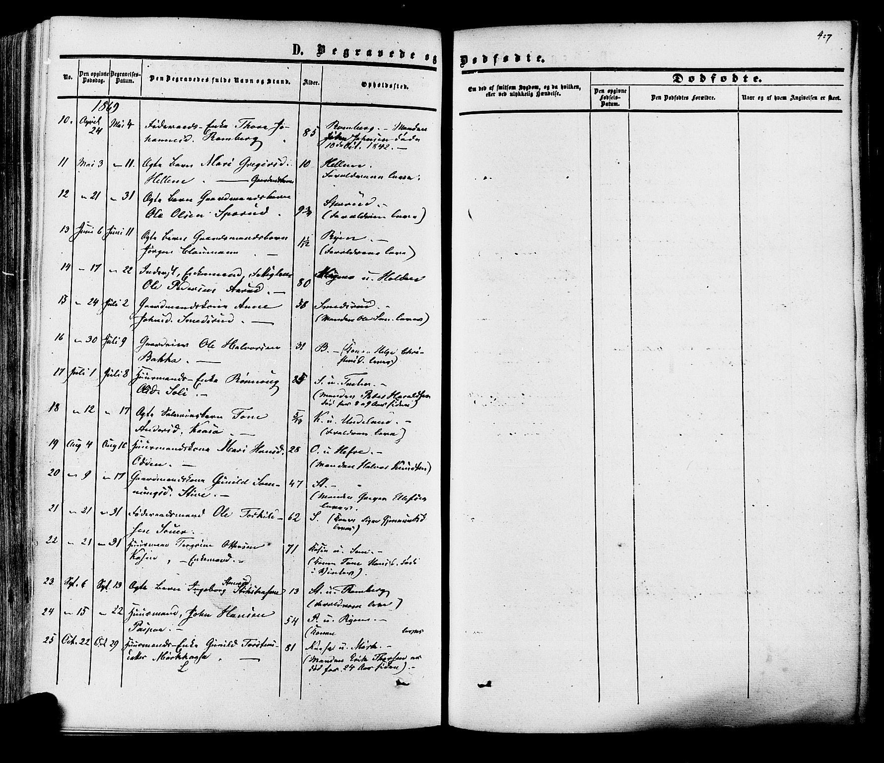 Heddal kirkebøker, SAKO/A-268/F/Fa/L0007: Parish register (official) no. I 7, 1855-1877, p. 407