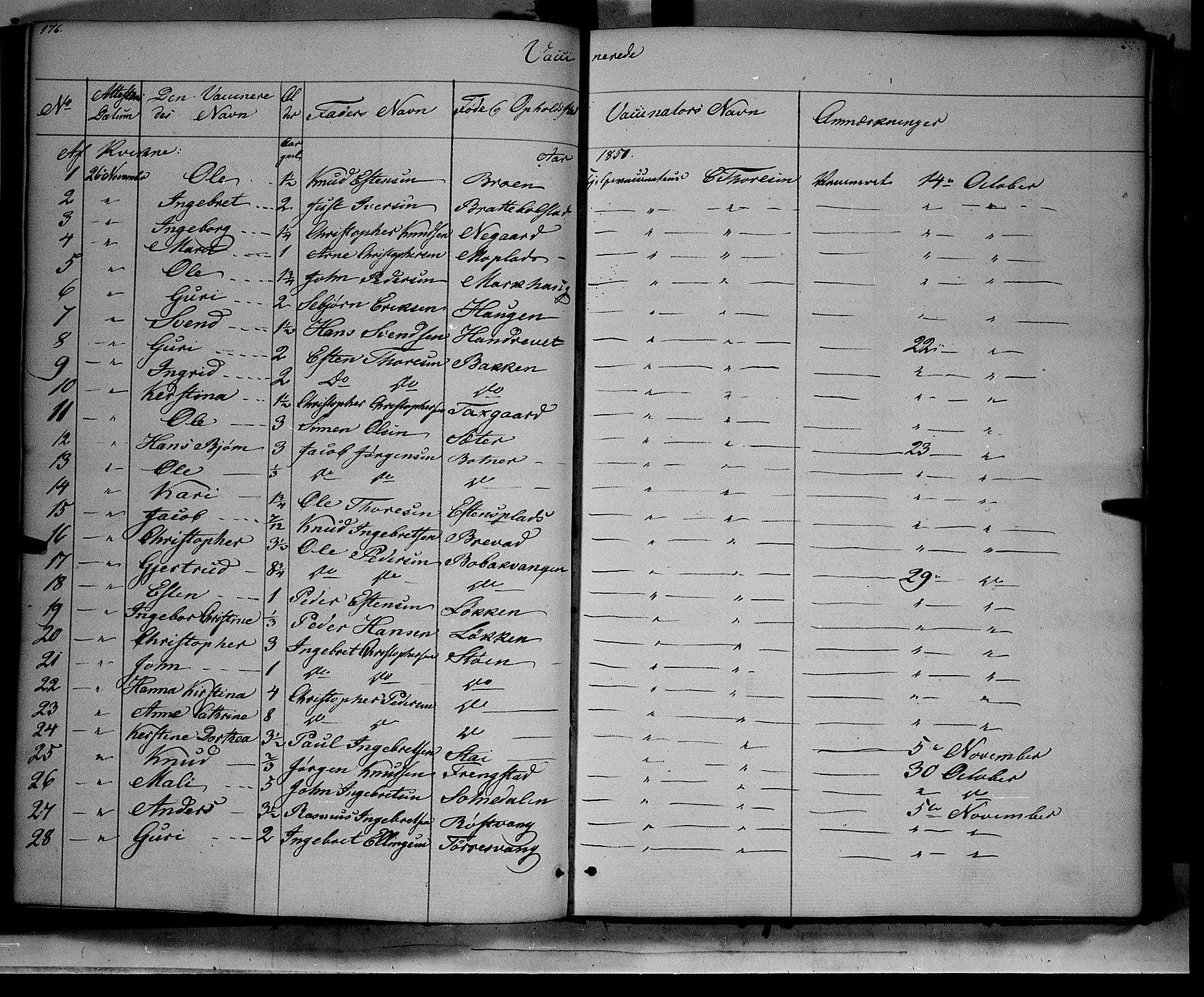 Kvikne prestekontor, AV/SAH-PREST-064/H/Ha/Haa/L0005: Parish register (official) no. 5, 1841-1862, p. 176