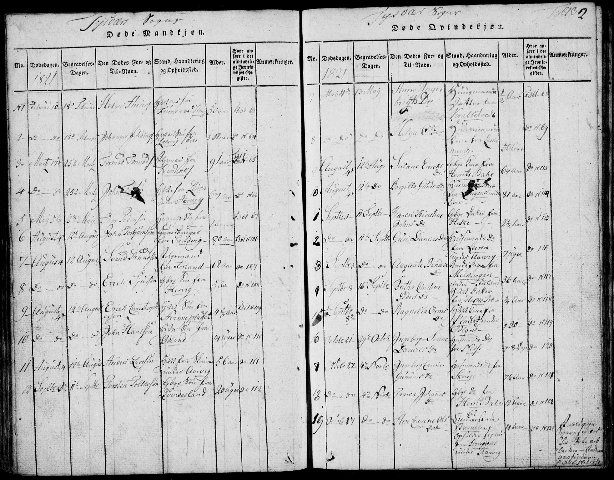 Skjold sokneprestkontor, AV/SAST-A-101847/H/Ha/Hab/L0002: Parish register (copy) no. B 2 /1, 1815-1830, p. 132
