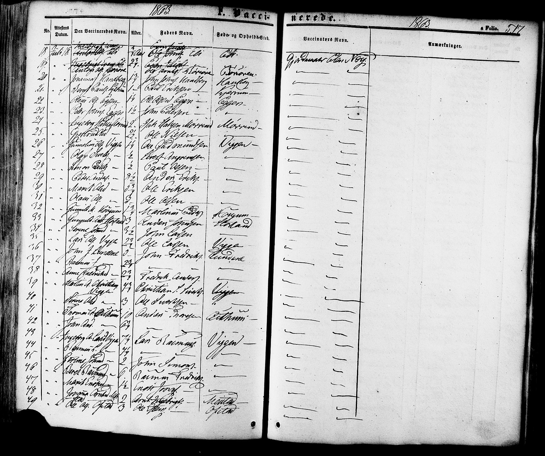 Ministerialprotokoller, klokkerbøker og fødselsregistre - Sør-Trøndelag, SAT/A-1456/665/L0772: Parish register (official) no. 665A07, 1856-1878, p. 517