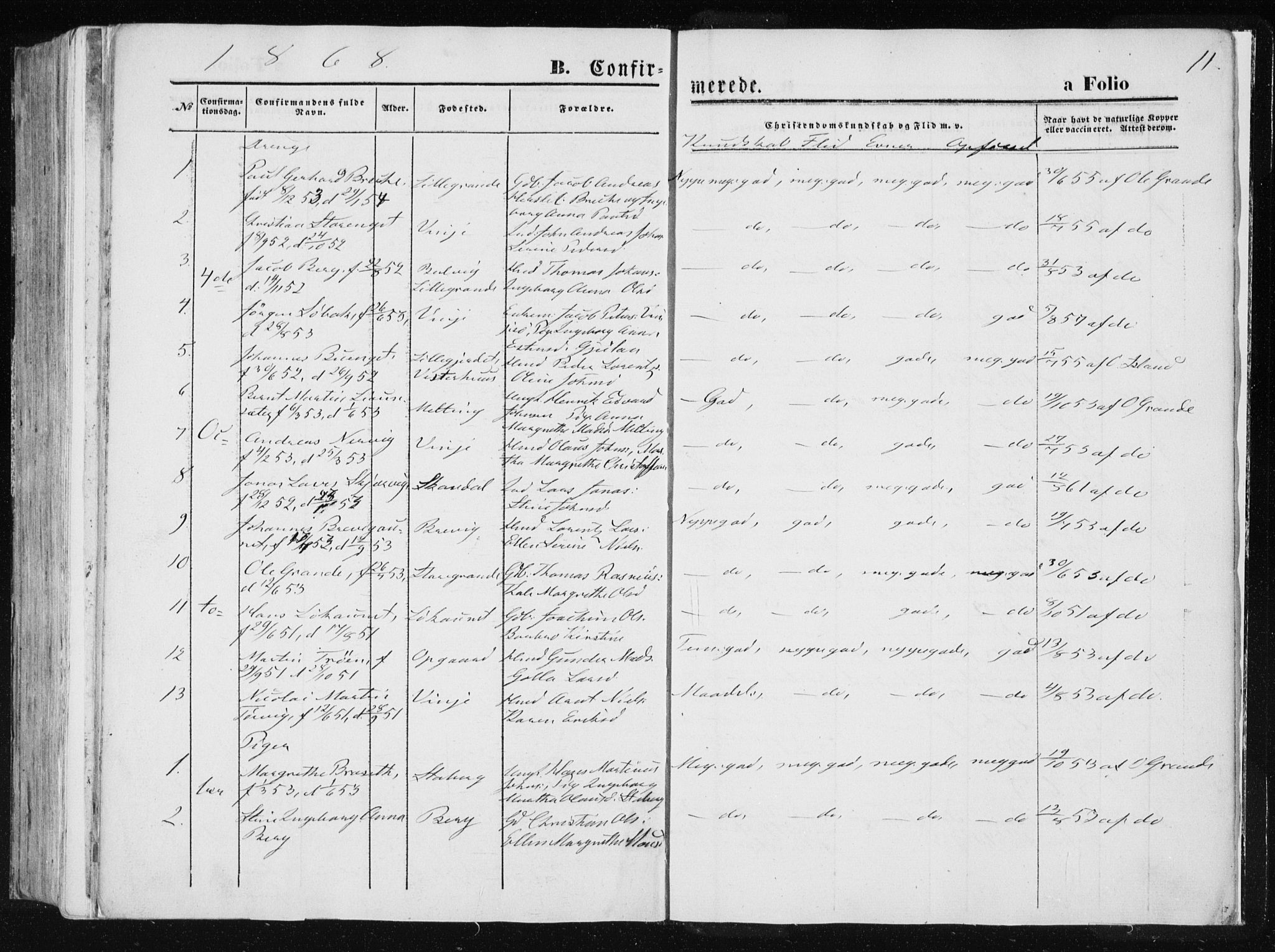 Ministerialprotokoller, klokkerbøker og fødselsregistre - Nord-Trøndelag, SAT/A-1458/733/L0323: Parish register (official) no. 733A02, 1843-1870, p. 11
