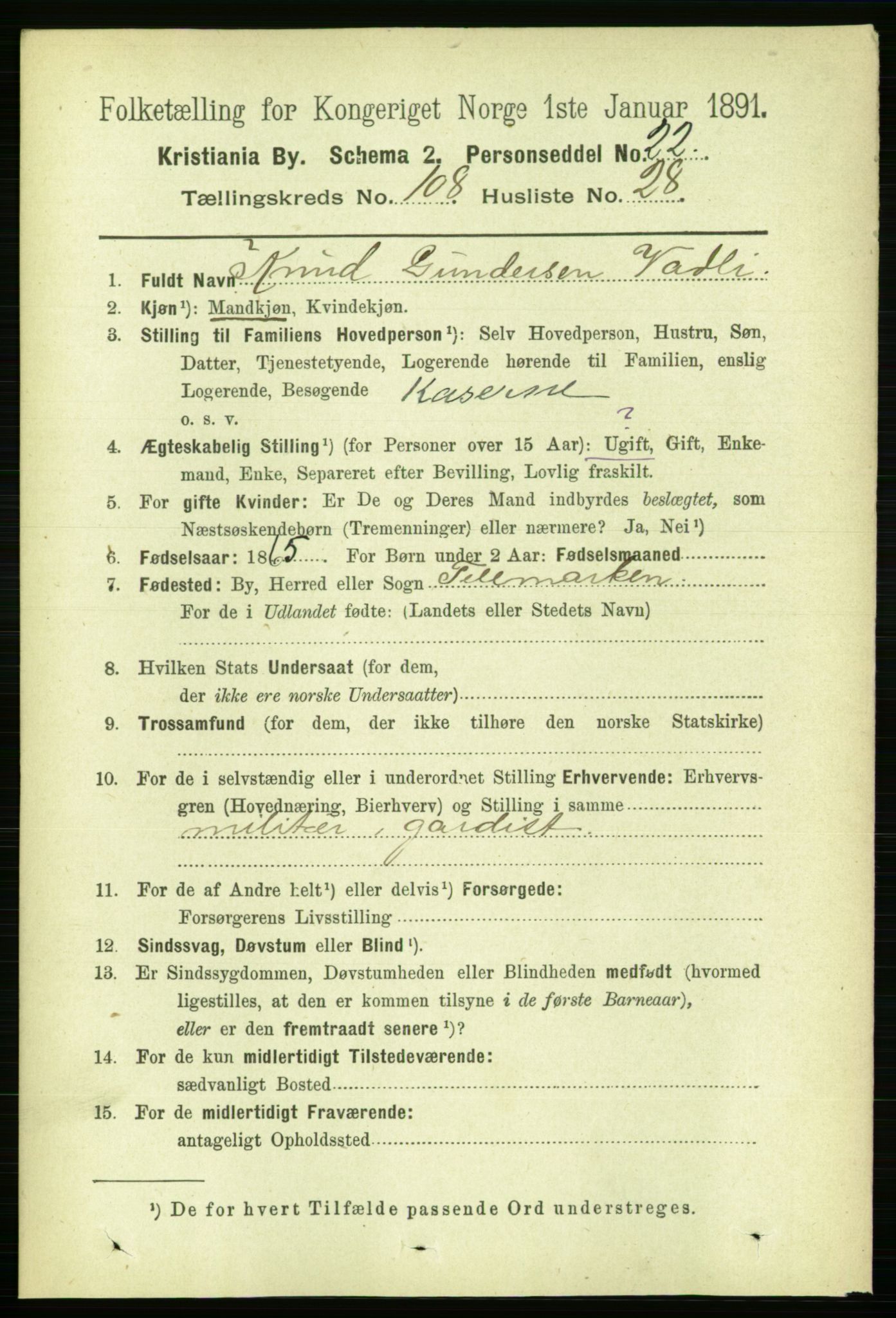 RA, 1891 census for 0301 Kristiania, 1891, p. 56173