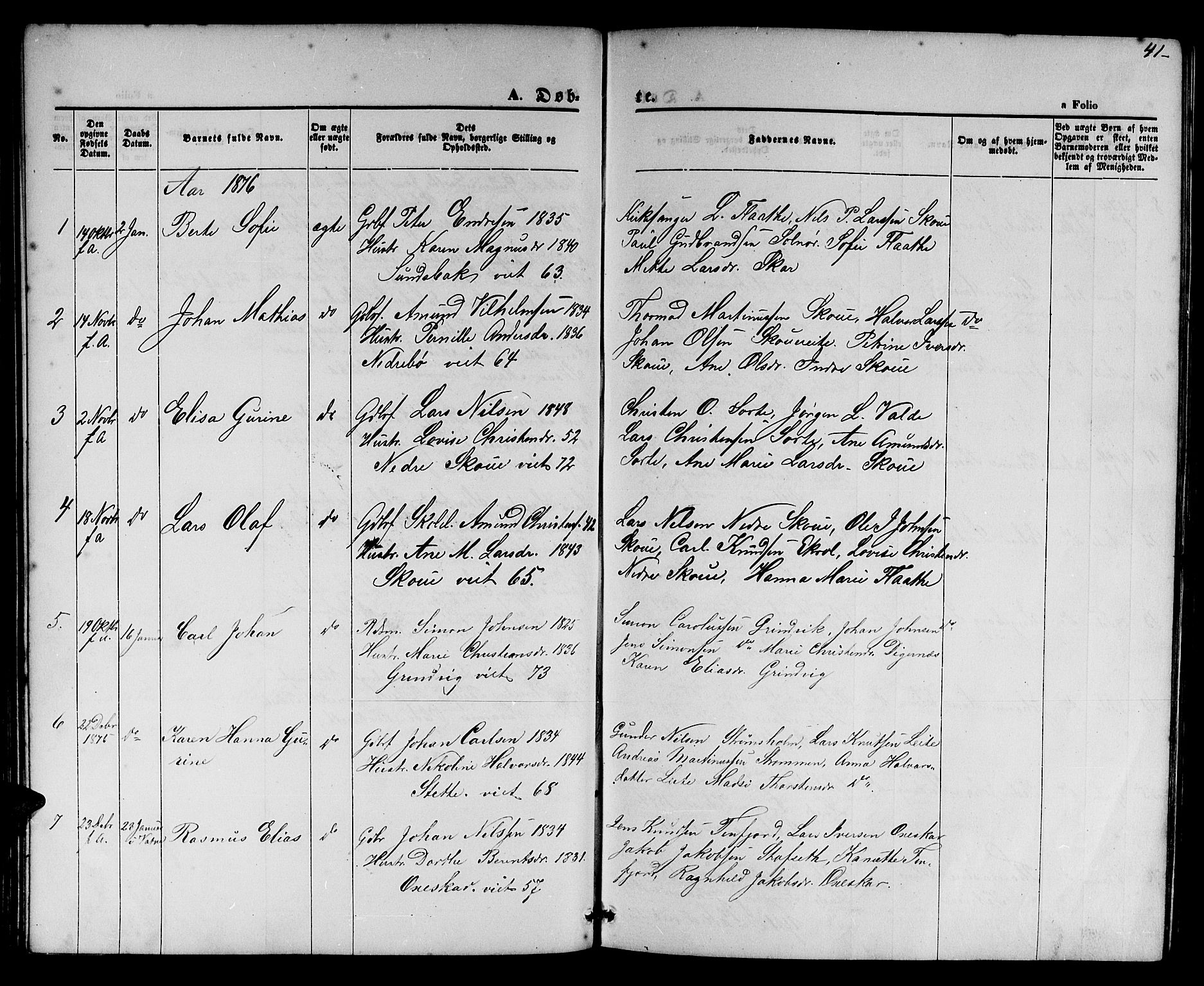 Ministerialprotokoller, klokkerbøker og fødselsregistre - Møre og Romsdal, AV/SAT-A-1454/524/L0364: Parish register (copy) no. 524C05, 1865-1879, p. 41