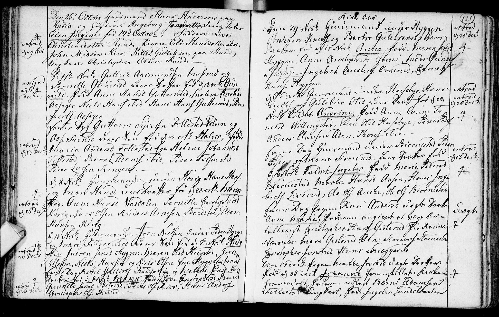 Røyken kirkebøker, SAKO/A-241/F/Fa/L0003: Parish register (official) no. 3, 1782-1813, p. 121
