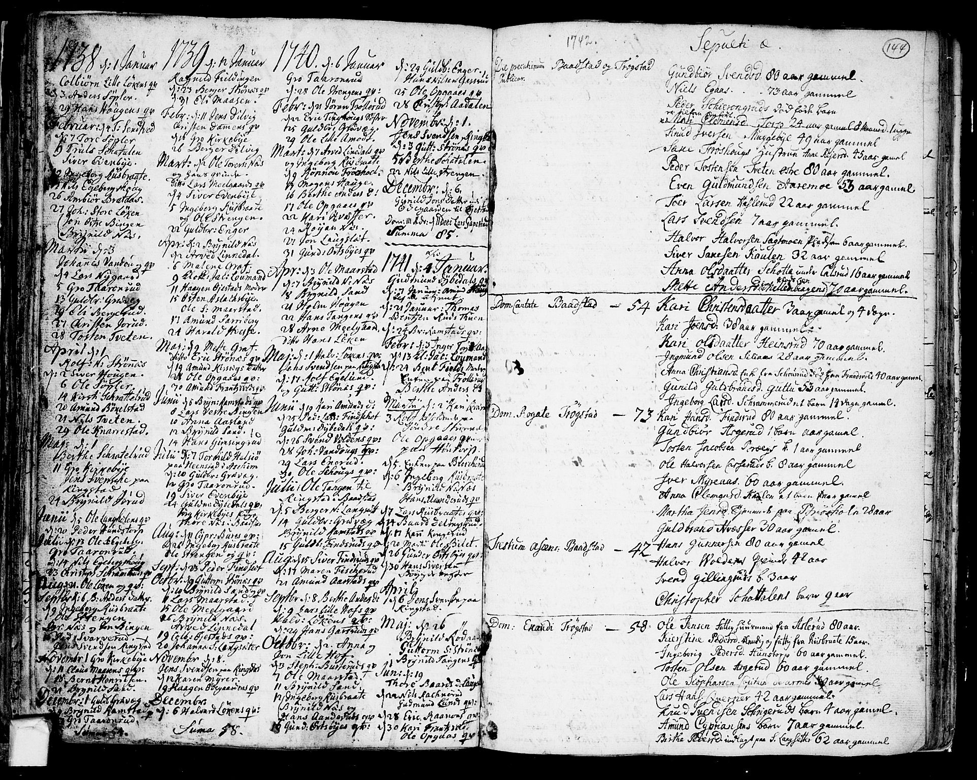 Trøgstad prestekontor Kirkebøker, AV/SAO-A-10925/F/Fa/L0003: Parish register (official) no. I 3, 1721-1749, p. 144