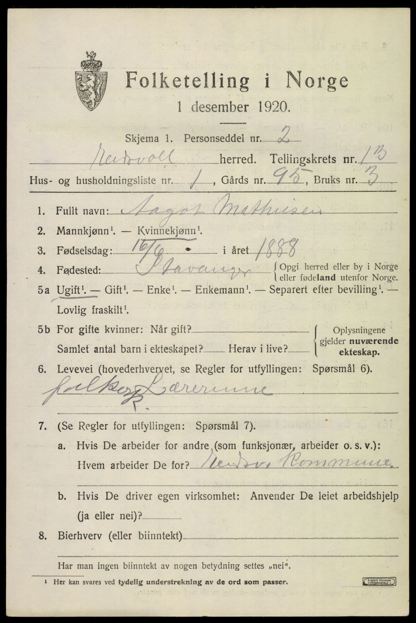 SAO, 1920 census for Eidsvoll, 1920, p. 19969