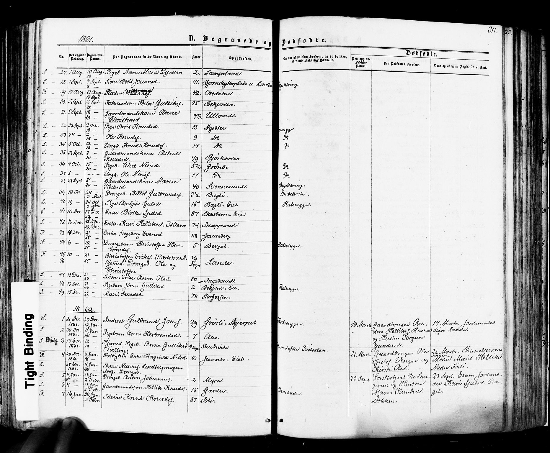 Flesberg kirkebøker, SAKO/A-18/F/Fa/L0007: Parish register (official) no. I 7, 1861-1878, p. 311