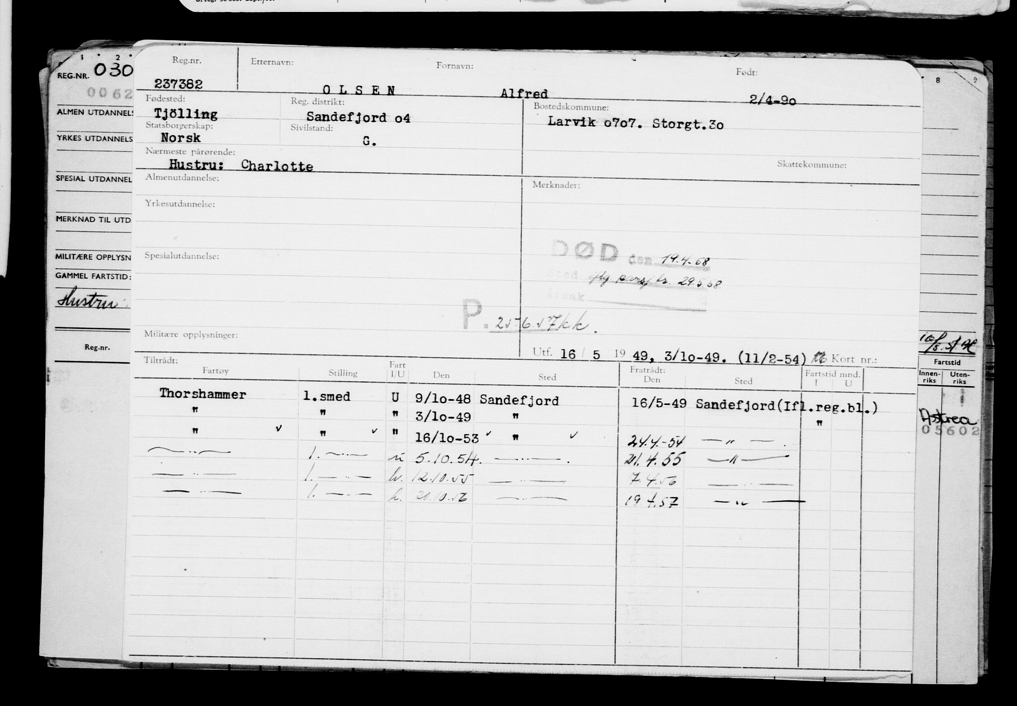 Direktoratet for sjømenn, AV/RA-S-3545/G/Gb/L0007: Hovedkort, 1889-1890, p. 275