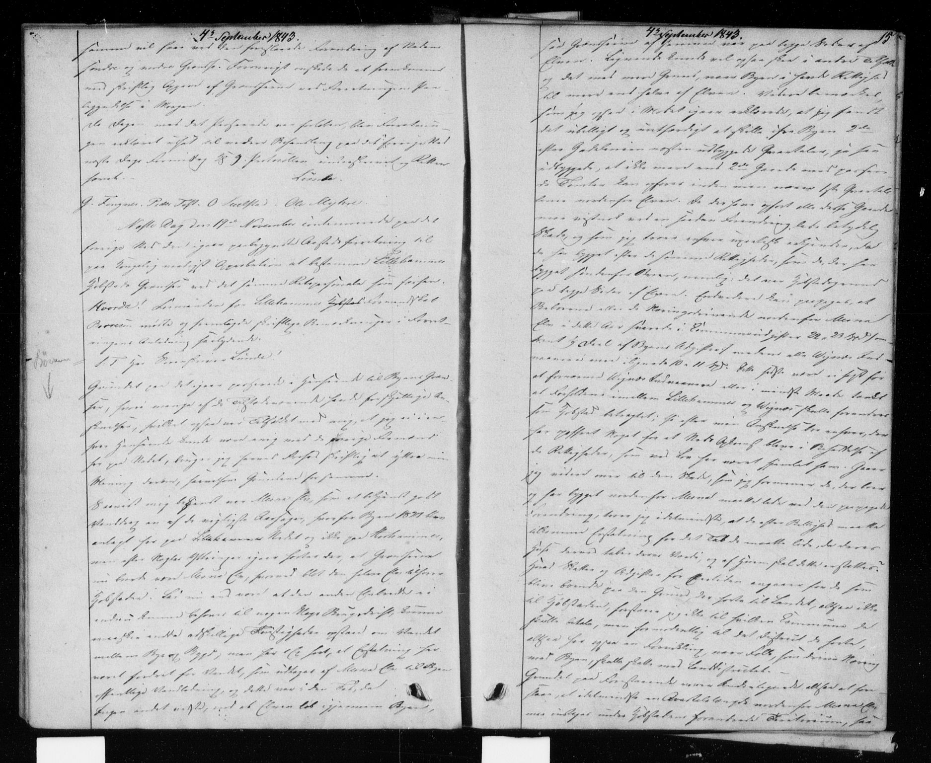 Lillehammer byfogd og byskriver, AV/SAH-TING-040/H/Hb/L0001: Mortgage book no. 1, 1843-1869, p. 14-15